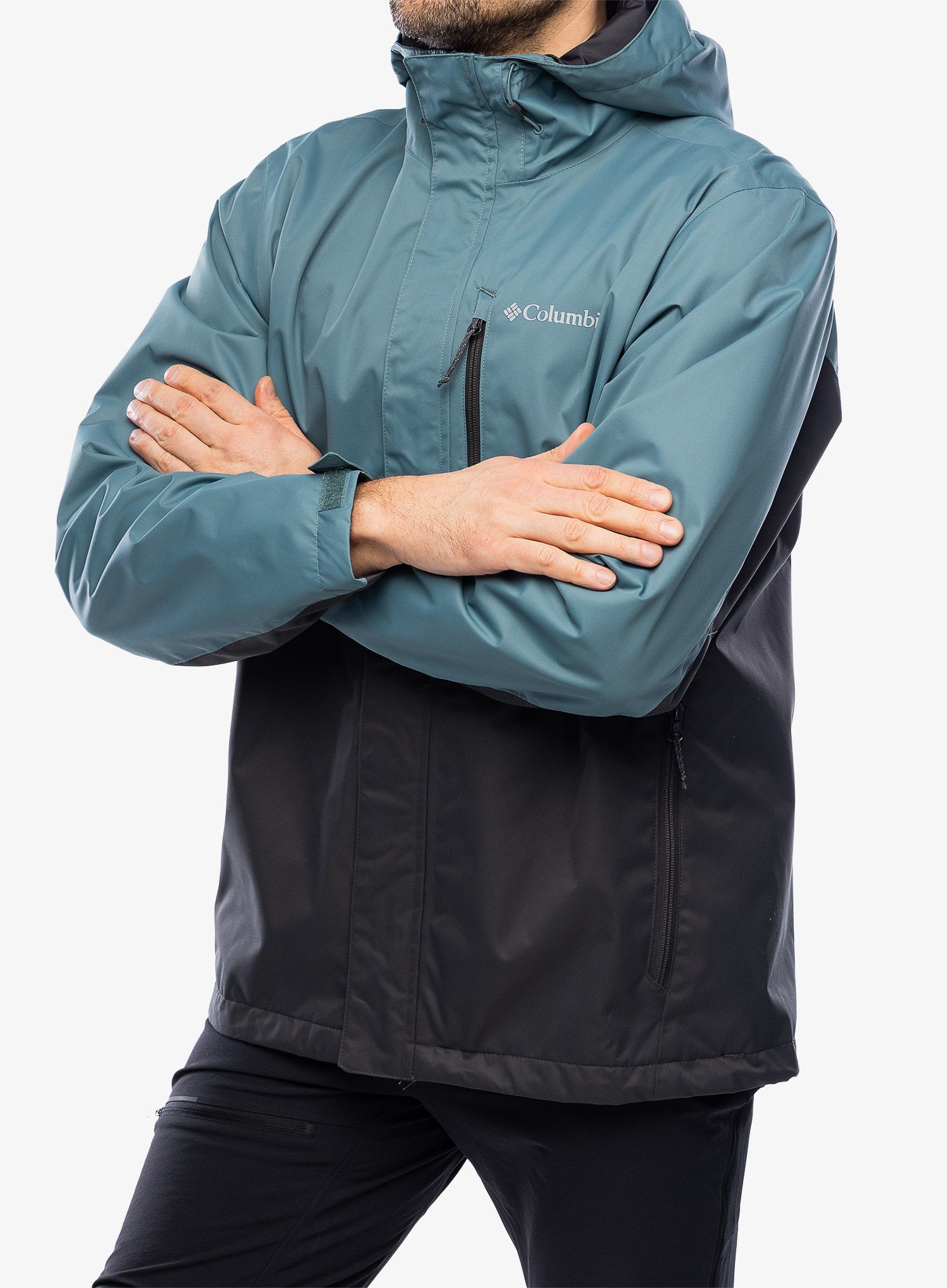 Pánská bunda do deště Columbia Hikebound Jacket - metal/shark