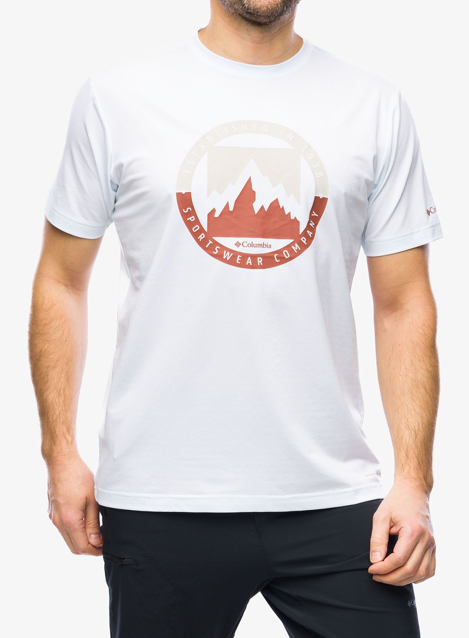 Rychleschnoucí triko Columbia Ice Lake II SS Tee - white/boundless borders