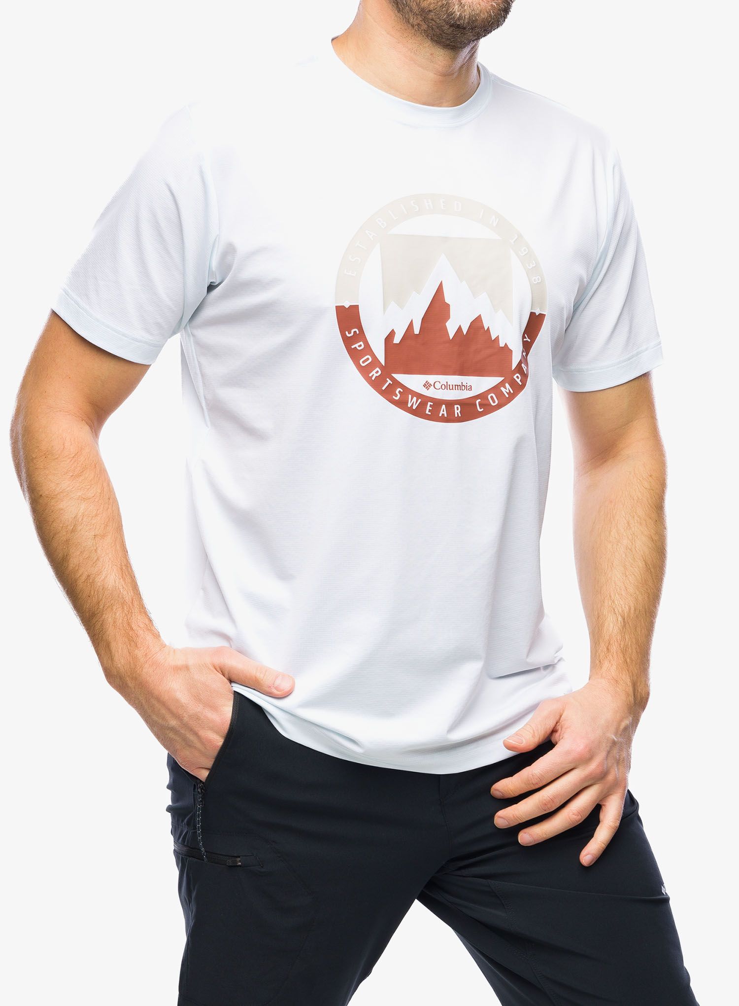 Rychleschnoucí triko Columbia Ice Lake II SS Tee - white/boundless borders