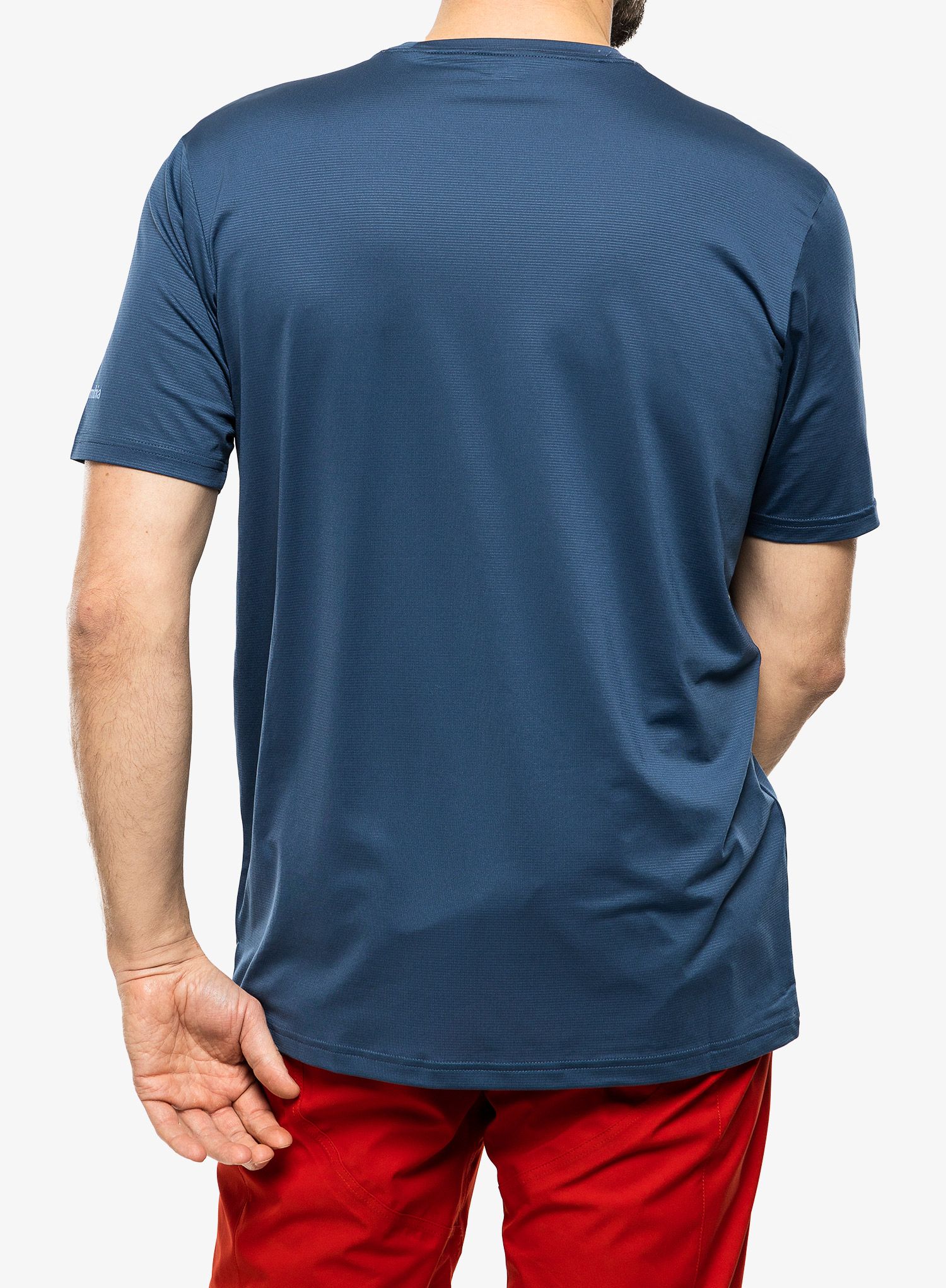 Tričko s potiskem Columbia Ice Lake SS Tee - dark mountain/boundless HD