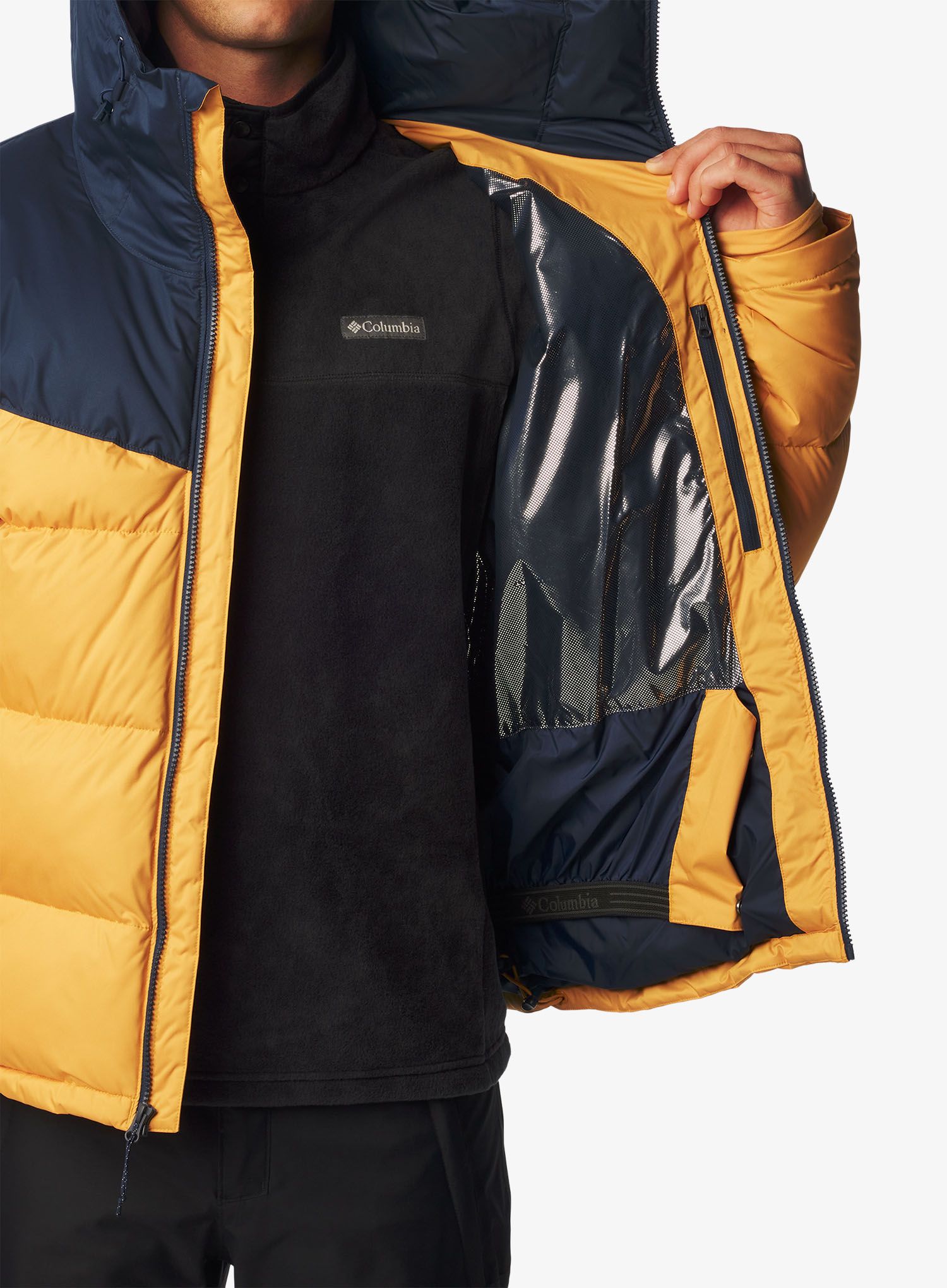 Bunda na lyže Columbia Iceline Ridge Jacket - raw honey/collegiate navy