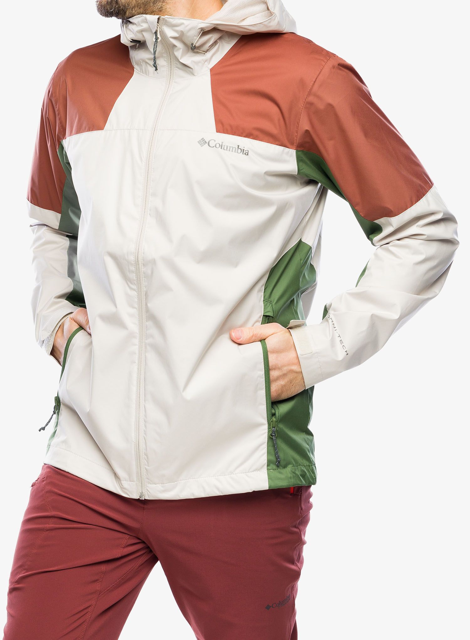 Bunda do deště Columbia Inner Limits III Jacket - dark stone/auburn/canteen