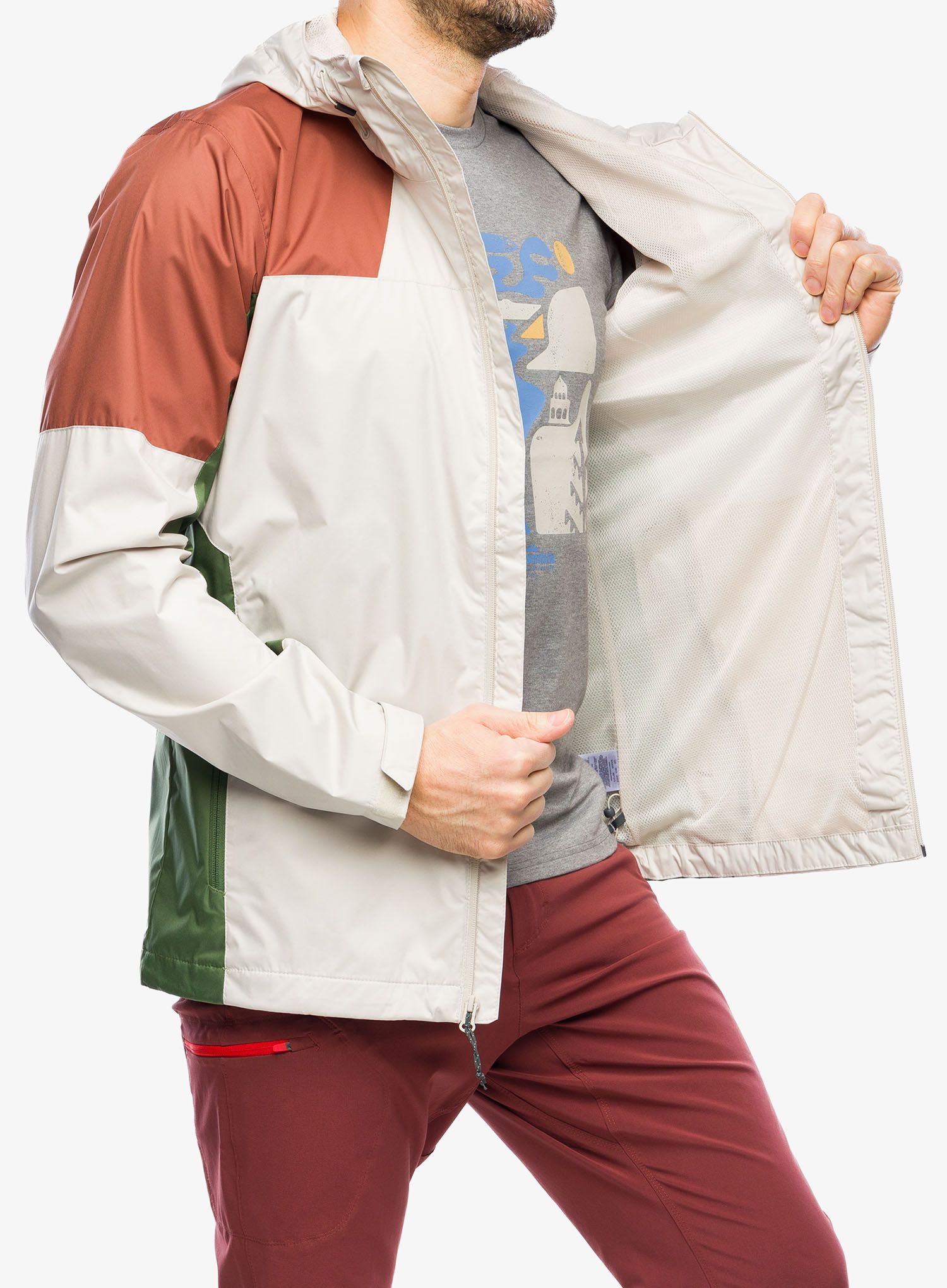 Bunda do deště Columbia Inner Limits III Jacket - dark stone/auburn/canteen
