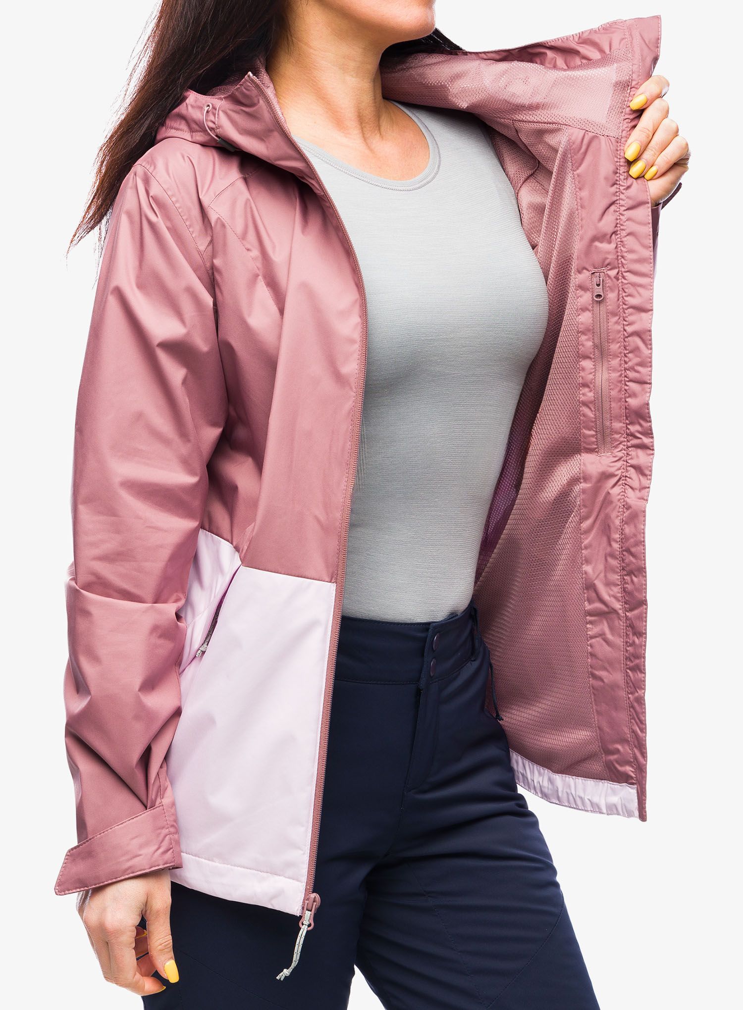 Dámská bunda do deště Columbia Inner Limits III Jacket - fig/pink dawn