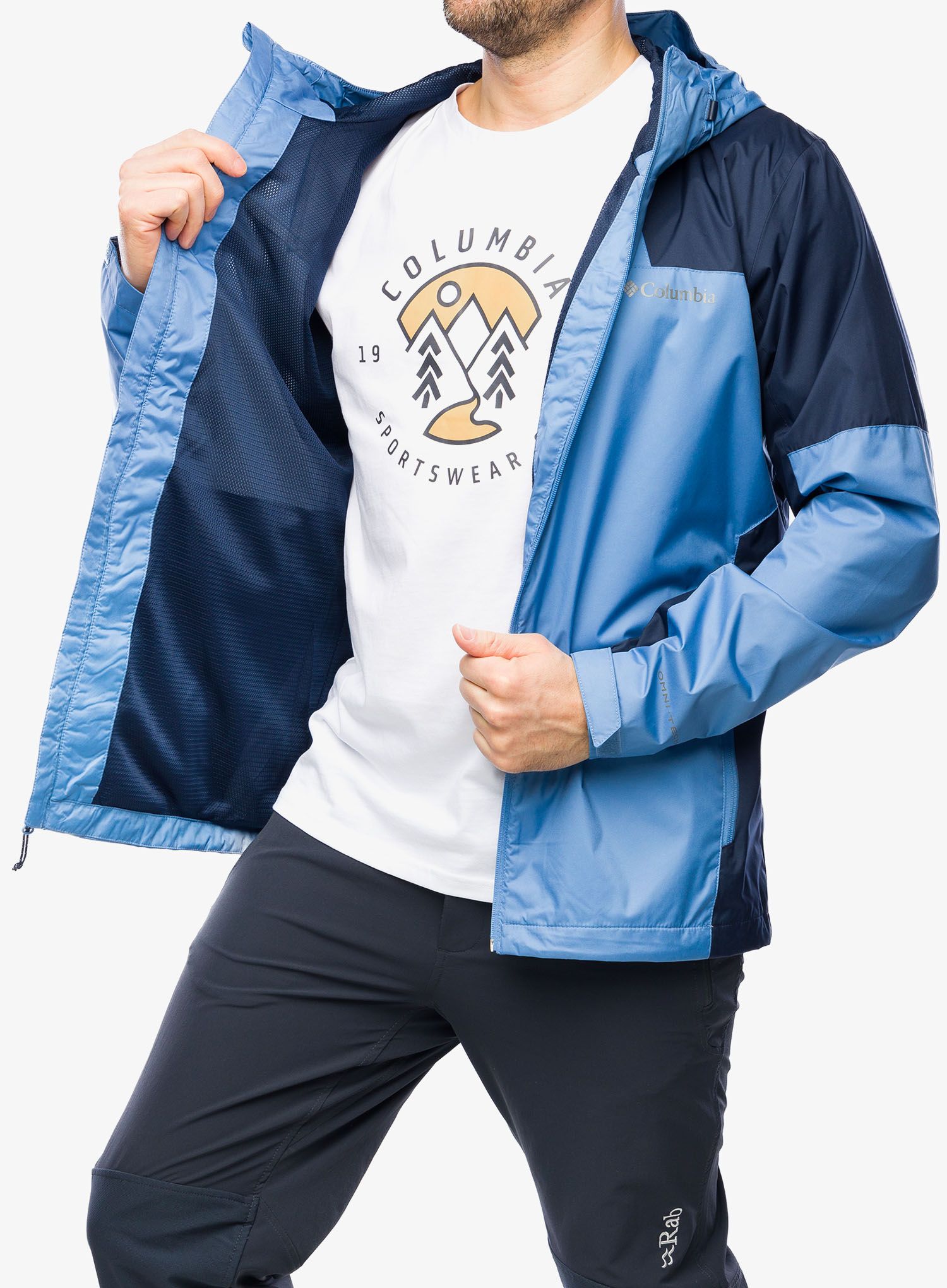 Bunda do deště Columbia Inner Limits III Jacket - skyler/collegiate navy