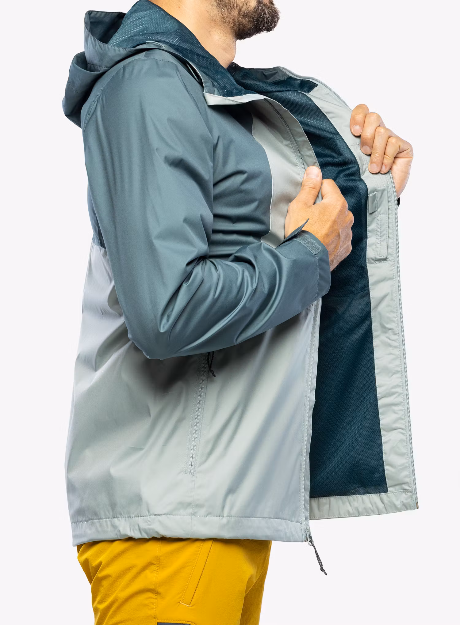 Pánská bunda do deště Columbia Inner Limits II Jacket - niagara/metal