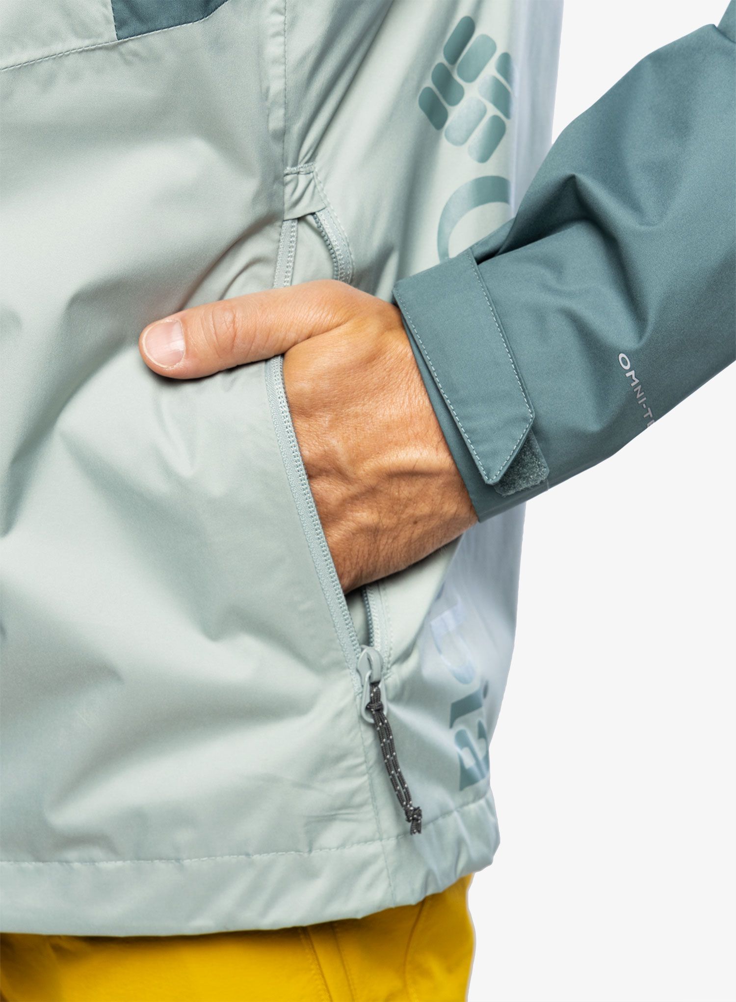 Pánská bunda do deště Columbia Inner Limits II Jacket - niagara/metal
