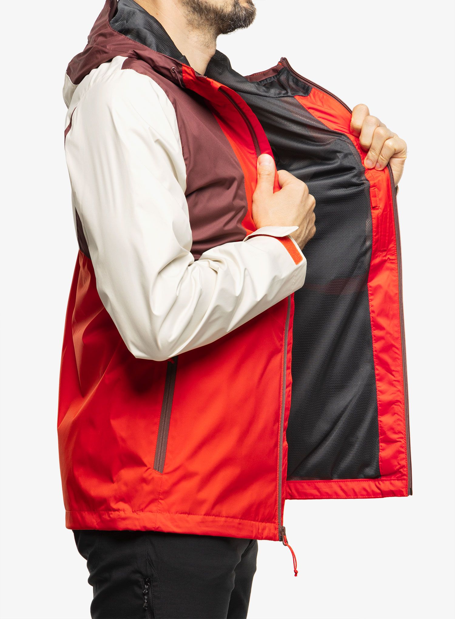 Bunda do deště Columbia Inner Limits II Jacket - spicy/light raisin/chalk