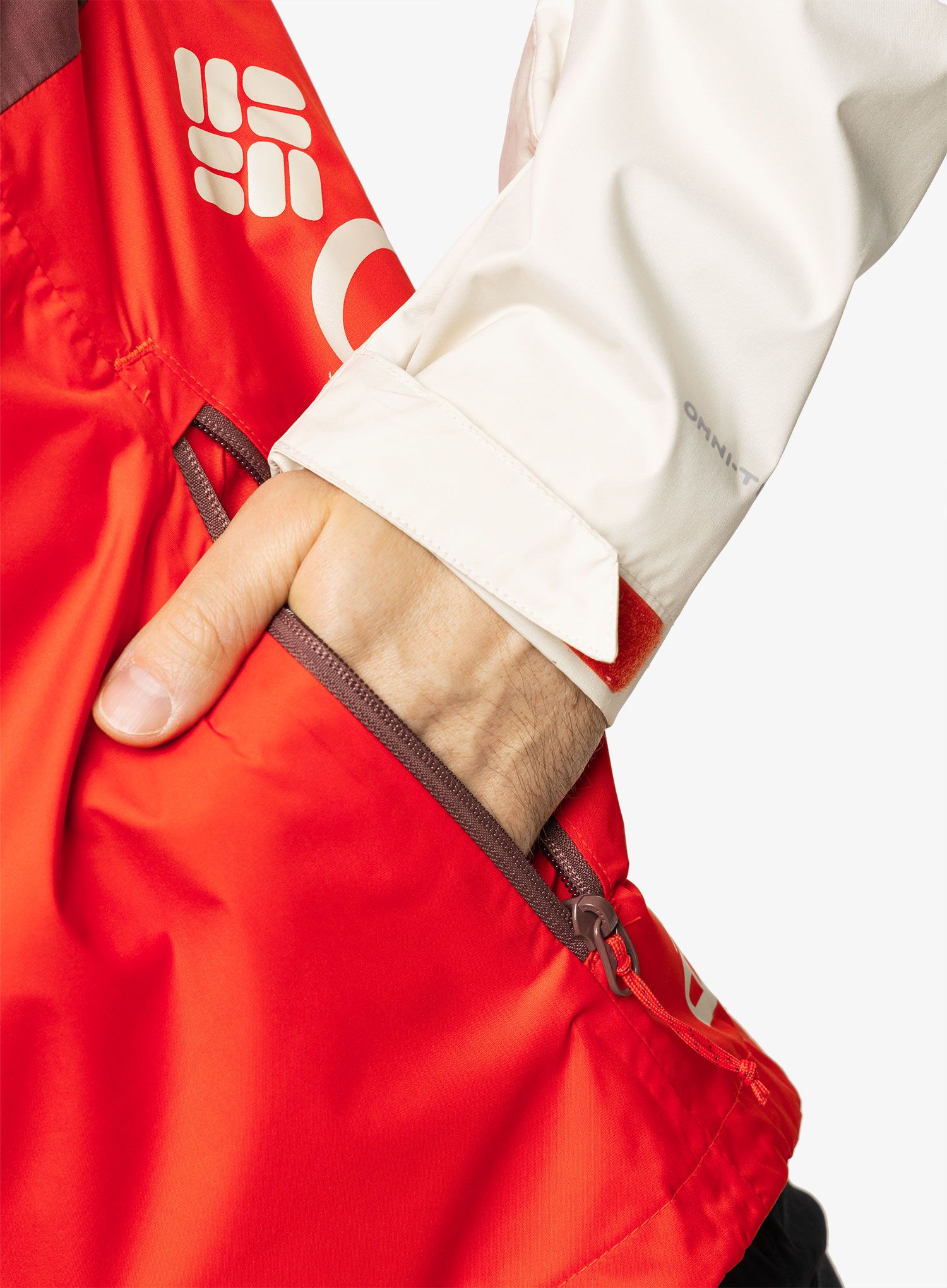 Bunda do deště Columbia Inner Limits II Jacket - spicy/light raisin/chalk