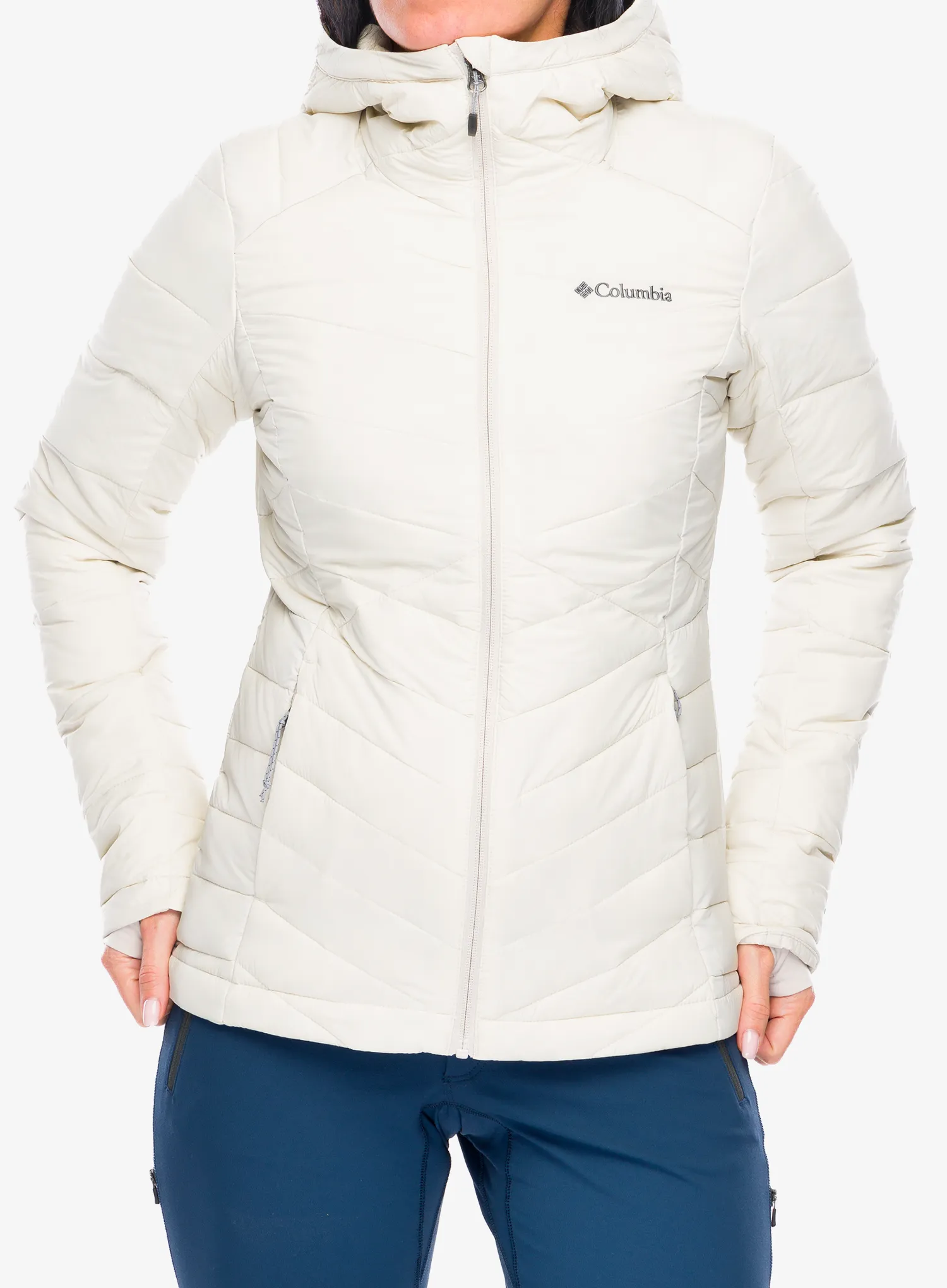 Dámská bunda Columbia Joy Peak II Hooded Jacket - dark stone