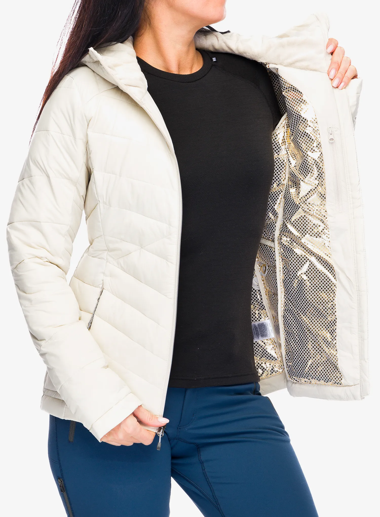Dámská bunda Columbia Joy Peak II Hooded Jacket - dark stone