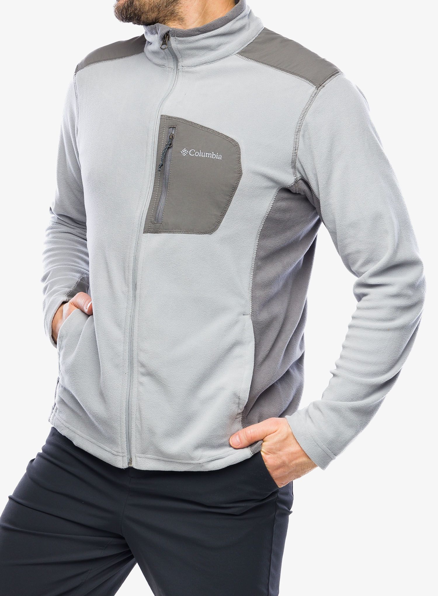 Rozepínací mikina Columbia Klamath Range Full Zip - columbia grey/city grey