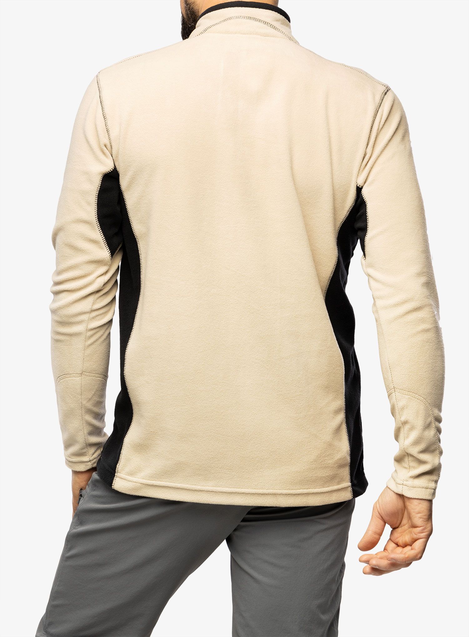 Fleece mikina pánská Columbia Klamath Range II 1/2 Zip - ancient fossil/black