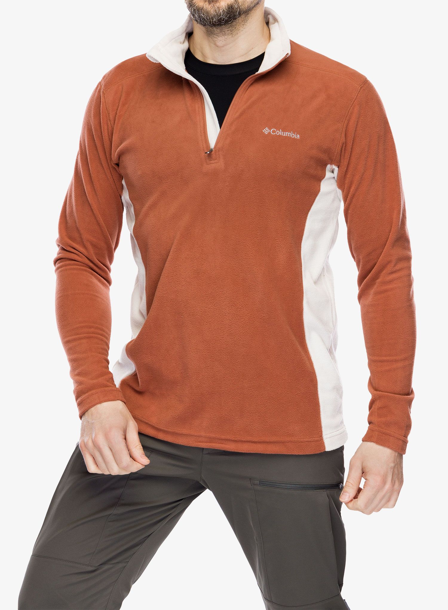 Mikina se zipem Columbia Klamath Range II Half Zip - auburn/dark stone