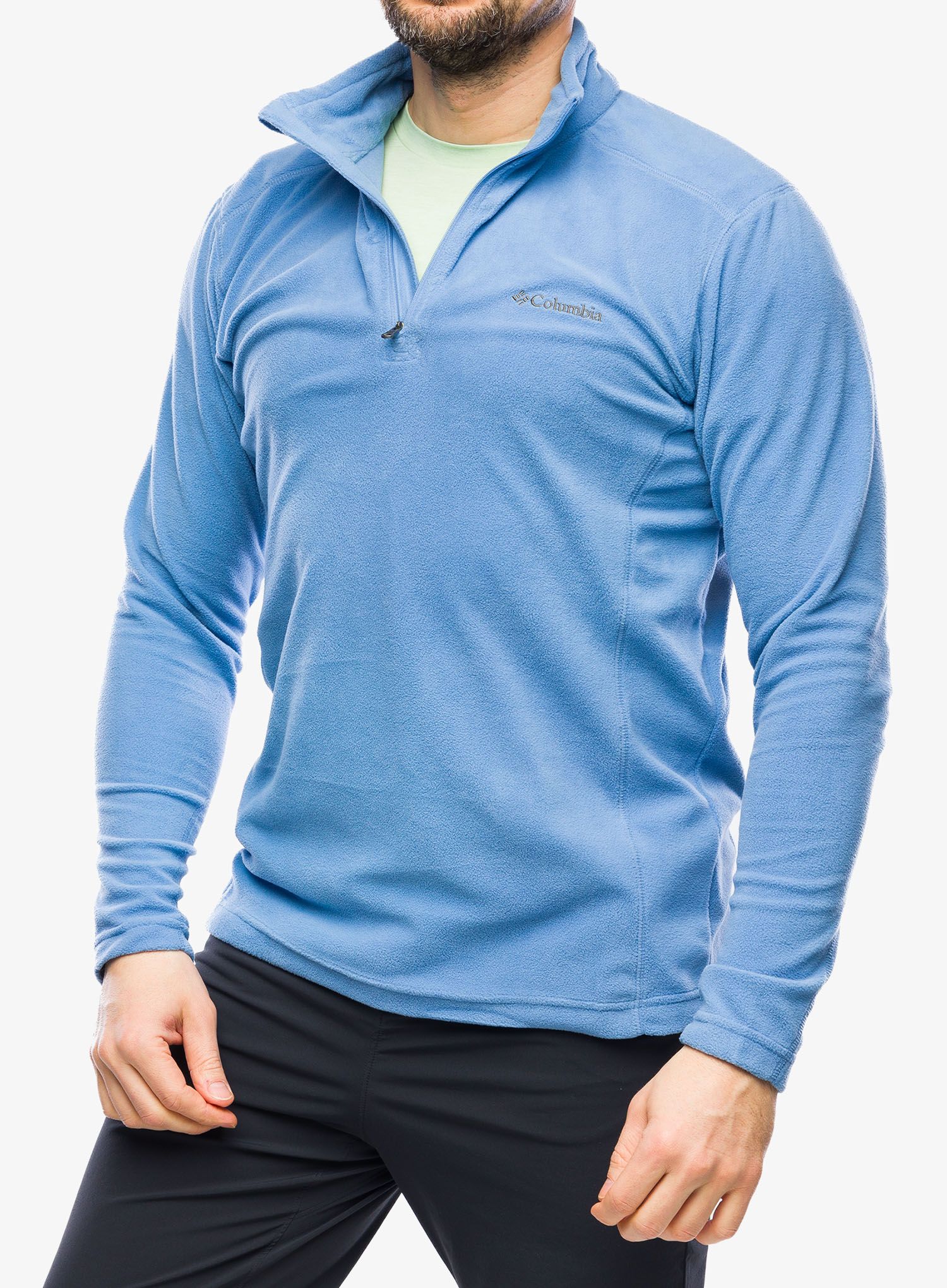 Fleece mikina Columbia Klamath Range II Half Zip - skyler