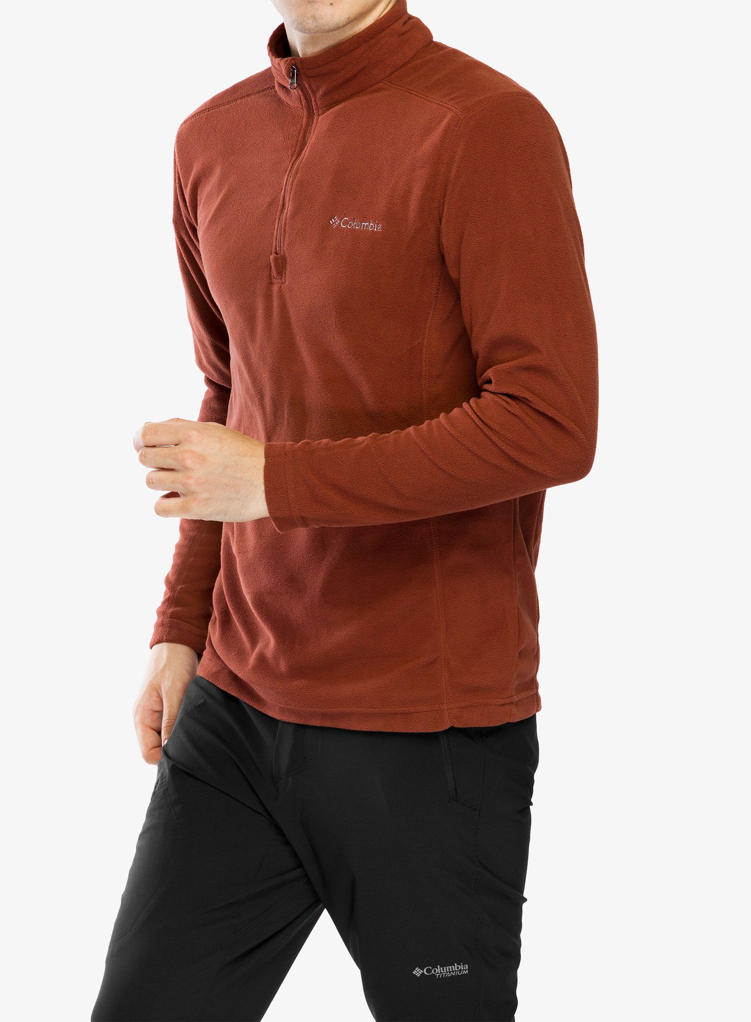 Mikina bez kapuce Columbia Klamath Range II Half Zip - spice