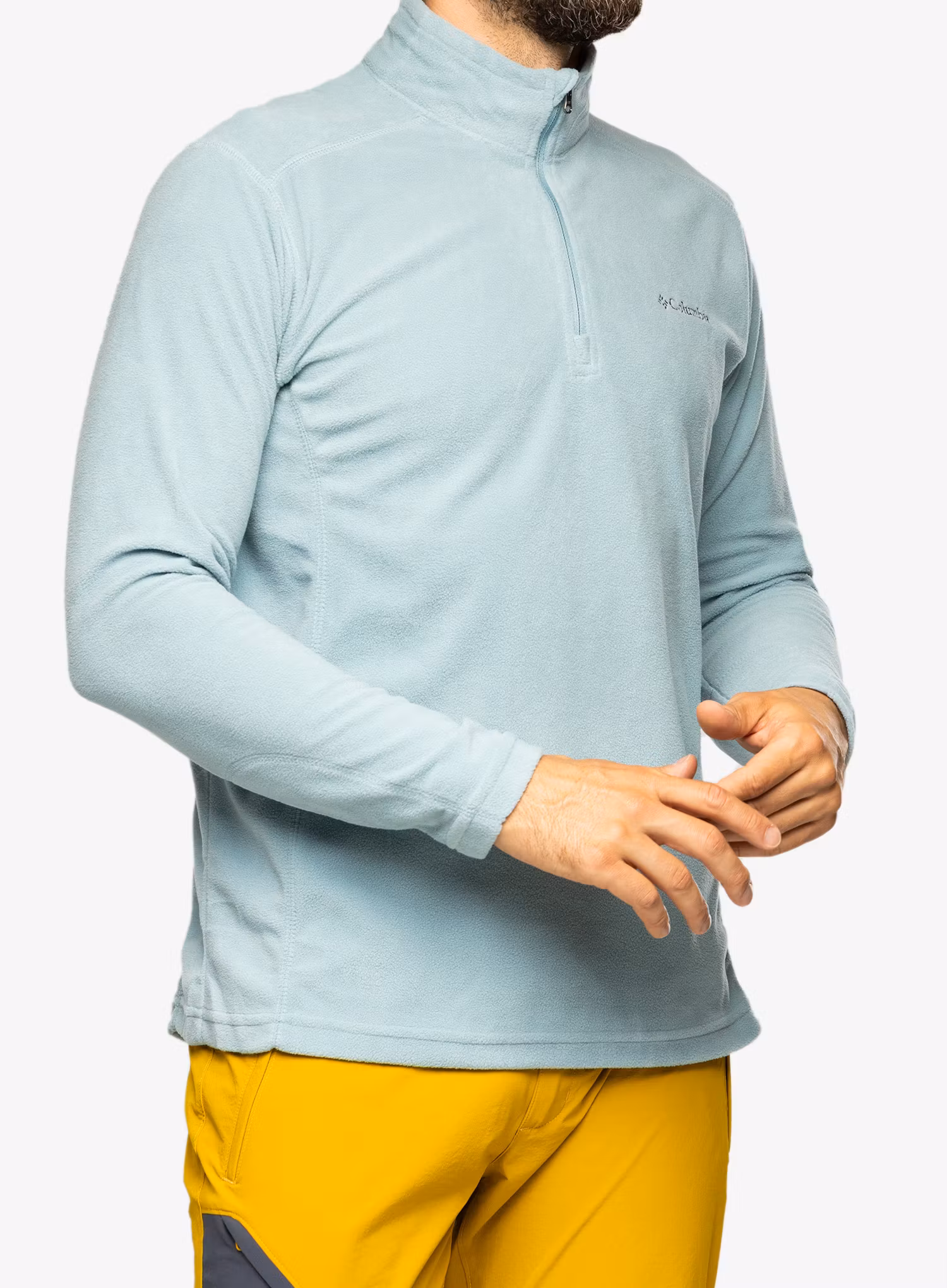 Pánská mikina Columbia Klamath Range II Half Zip - stone blue