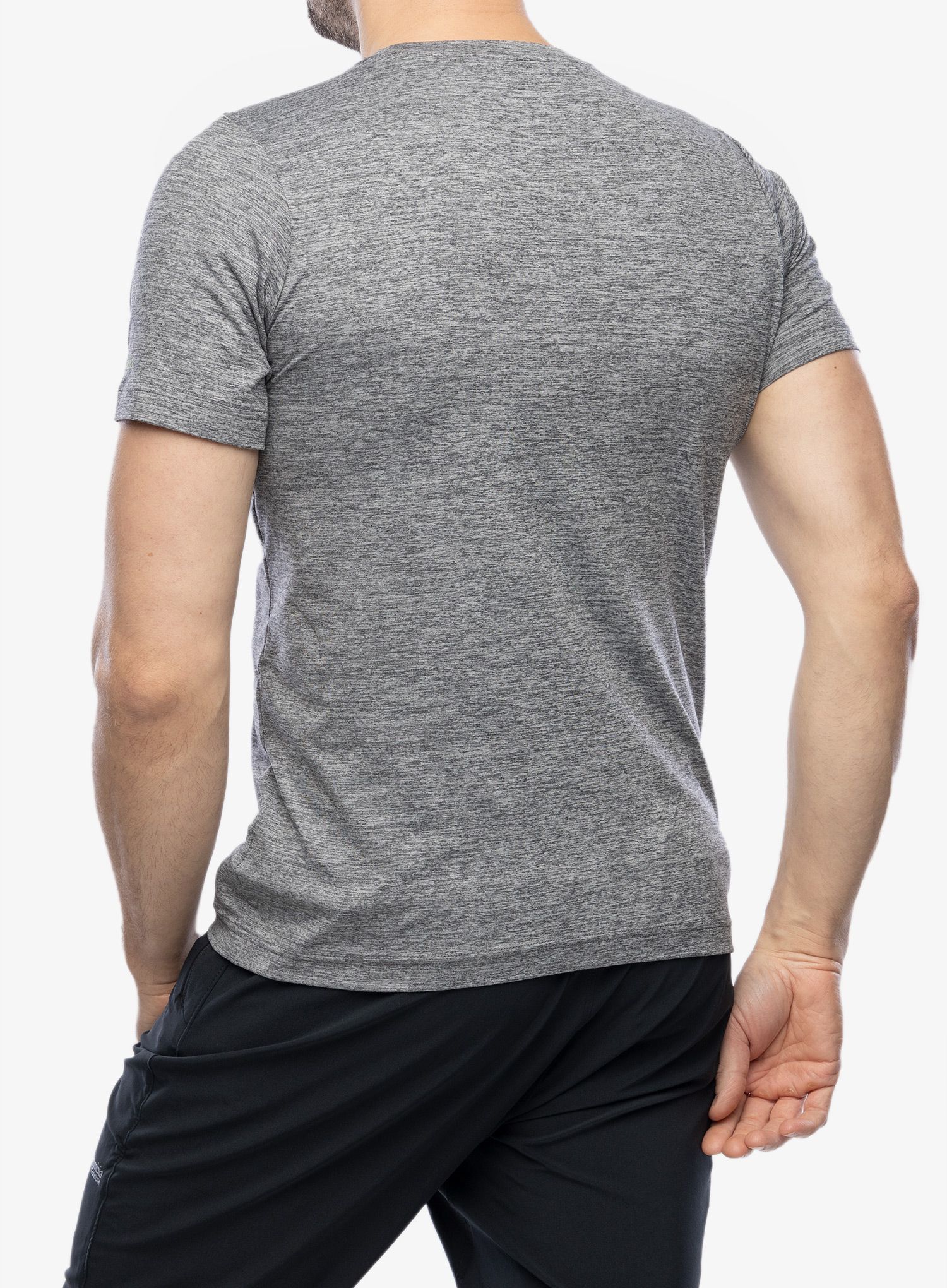 Rychleschnoucí triko Columbia Kwick Hike Graphic SS Tee - black/csc box treeline