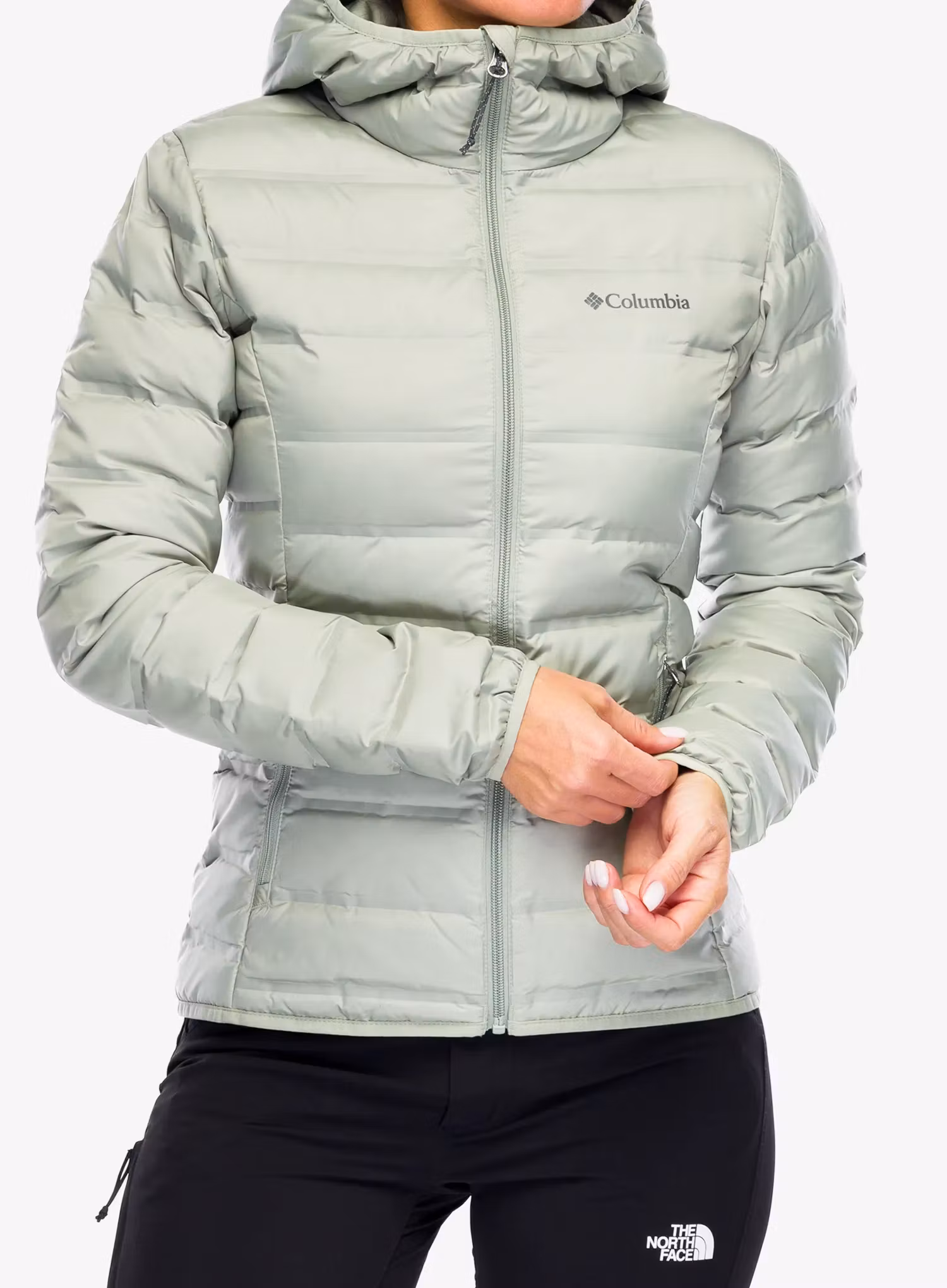 Dámská péřová bunda Columbia Lake 22 II Down Hooded Jacket - safari