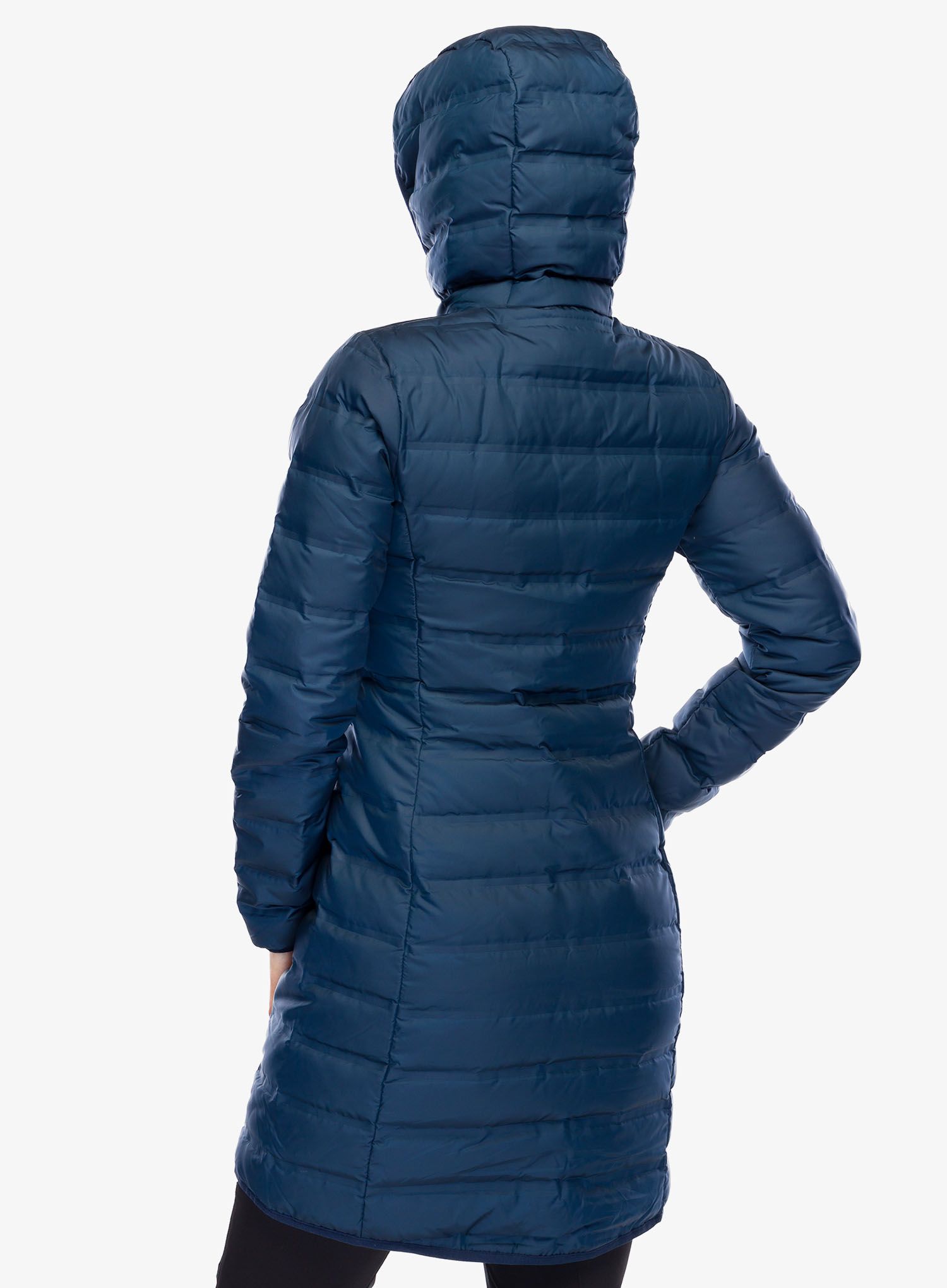 Dámský péřový kabát Columbia Lake 22  II Down Long Hooded Jacket - collegiate navy