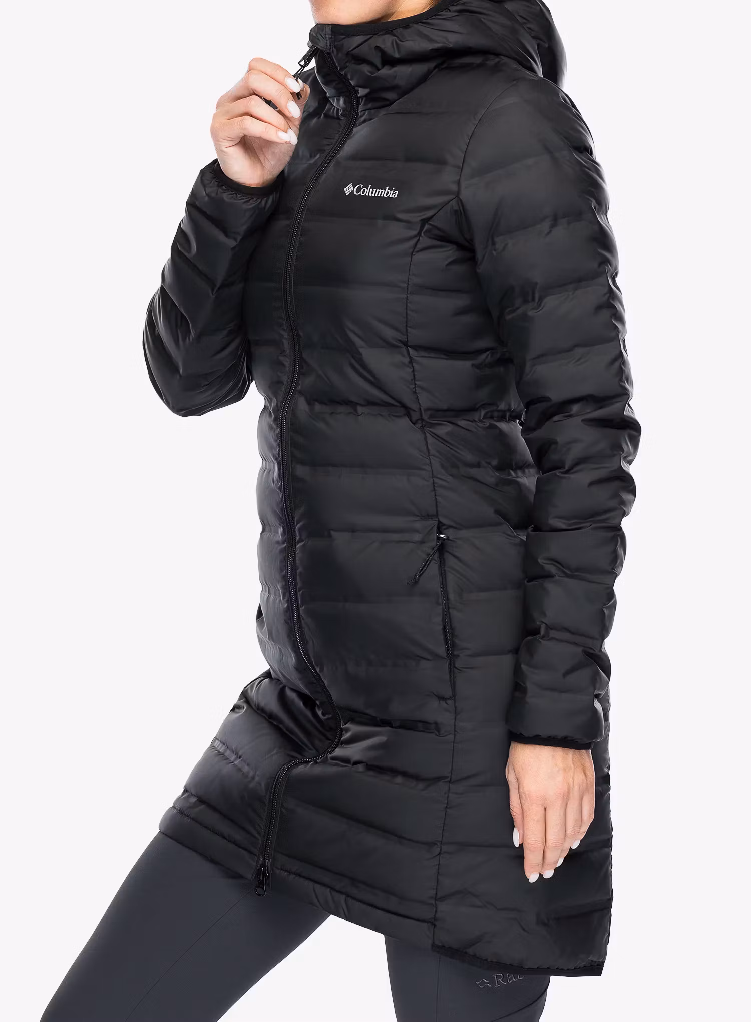 Dámský péřový kabát Columbia Lake 22  II Down Long Hooded Jacket - black