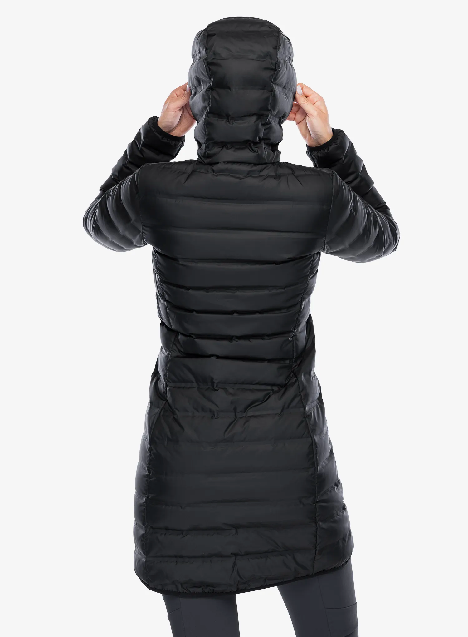 Dámský péřový kabát Columbia Lake 22  II Down Long Hooded Jacket - black