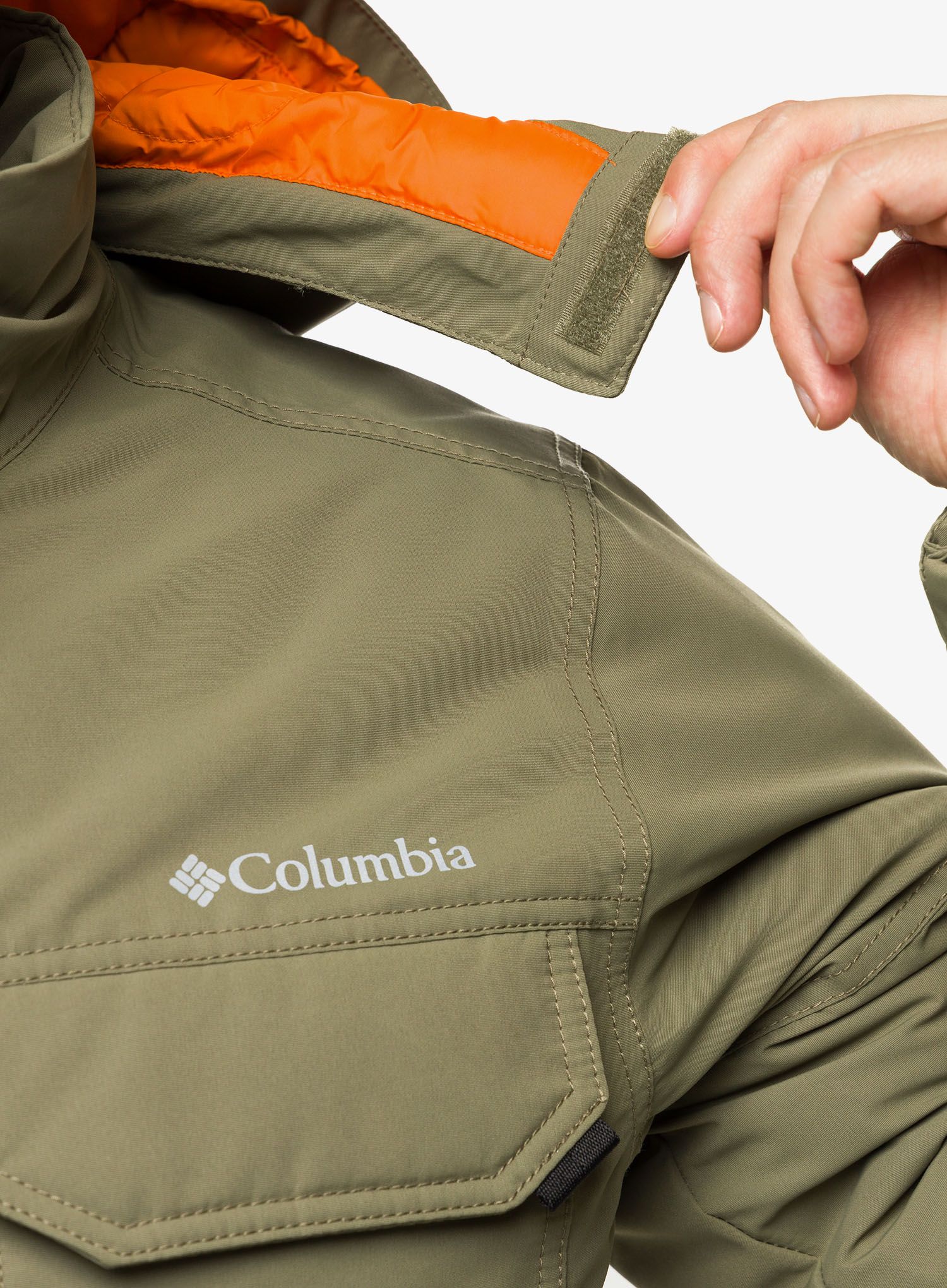 Péřový kabát Columbia Landroamer Down Parka - stone green