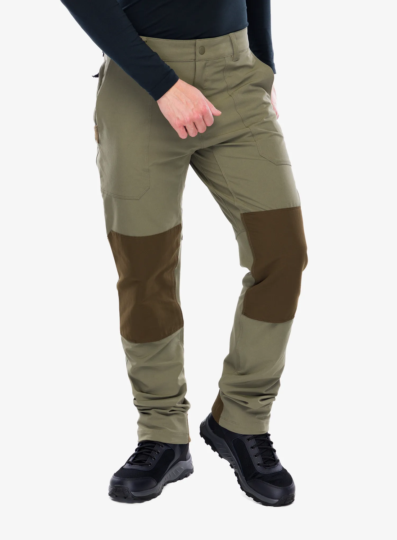 Pánské kalhoty Columbia Landroamer Utility Long Pant - stone green/olive green/orange