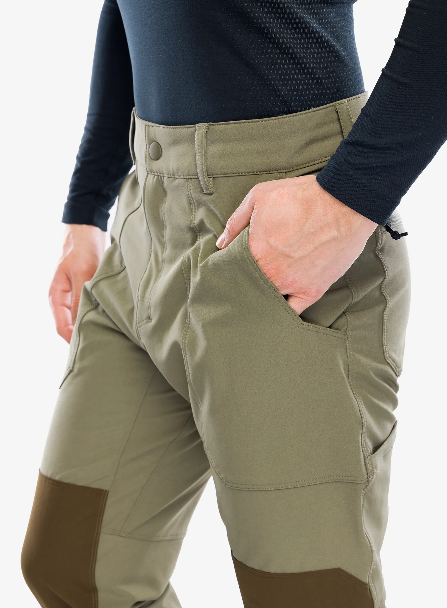 Pánské kalhoty Columbia Landroamer Utility Long Pant - stone green/olive green/orange