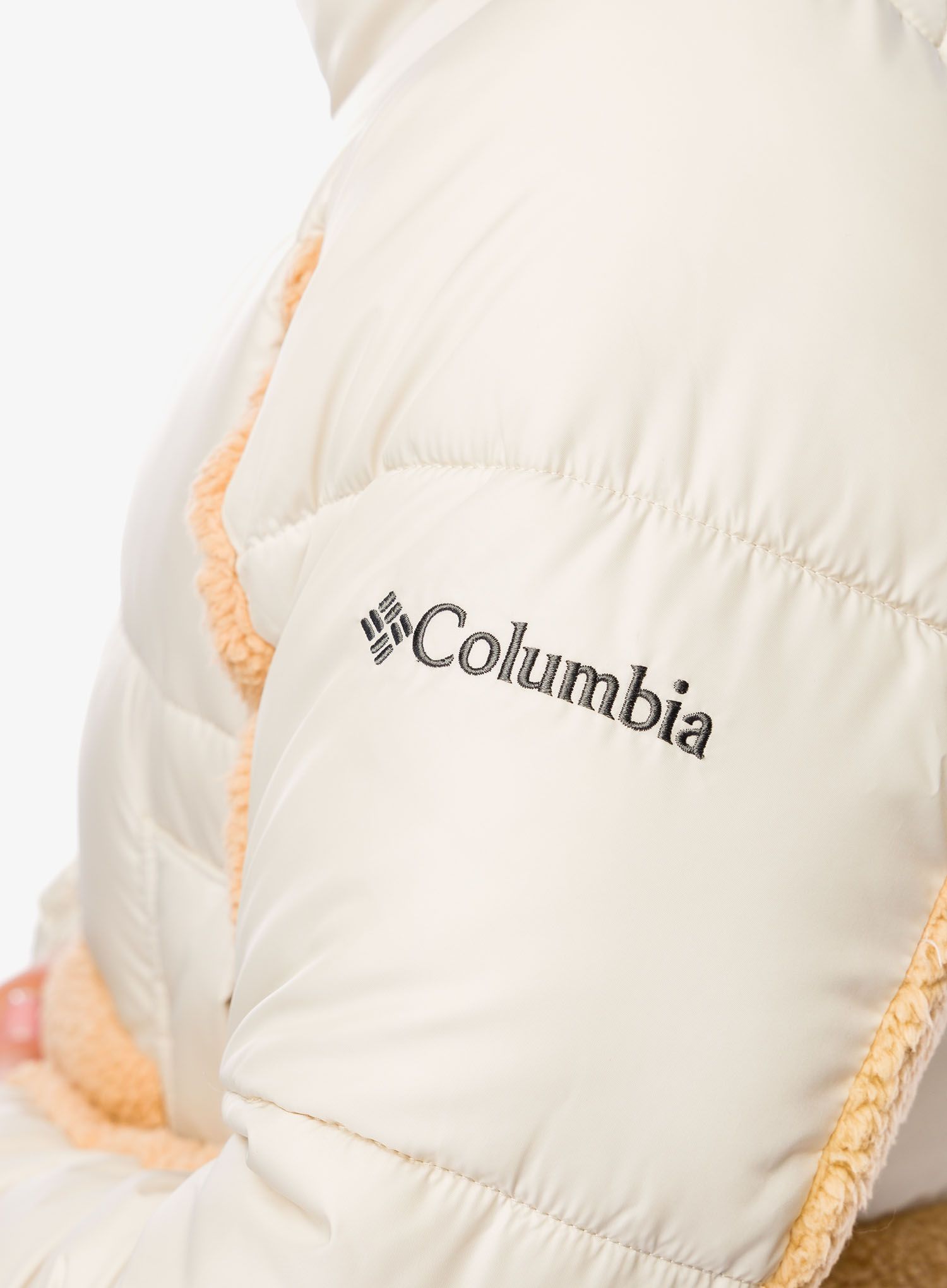 Zateplená bunda dámská Columbia Leadbetter Point II Sherpa Hybrid - dark stone/canoe