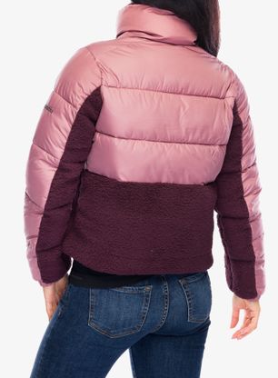 Zateplená bunda dámská Columbia Leadbetter Point II Sherpa Hybrid - fig/moonvista