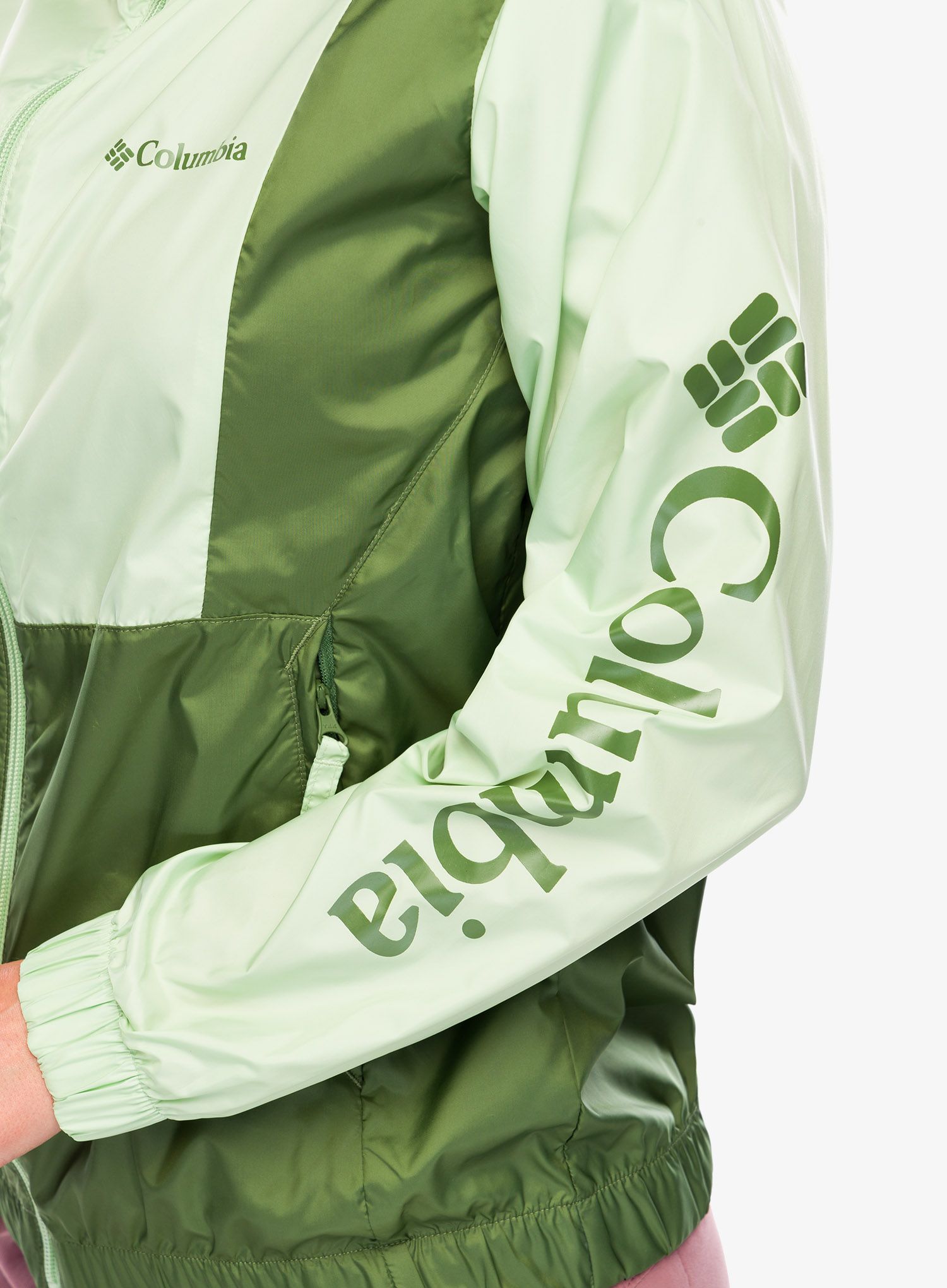 Větrovka dámská Columbia Lily Basin Jacket - sage leaf/canteen