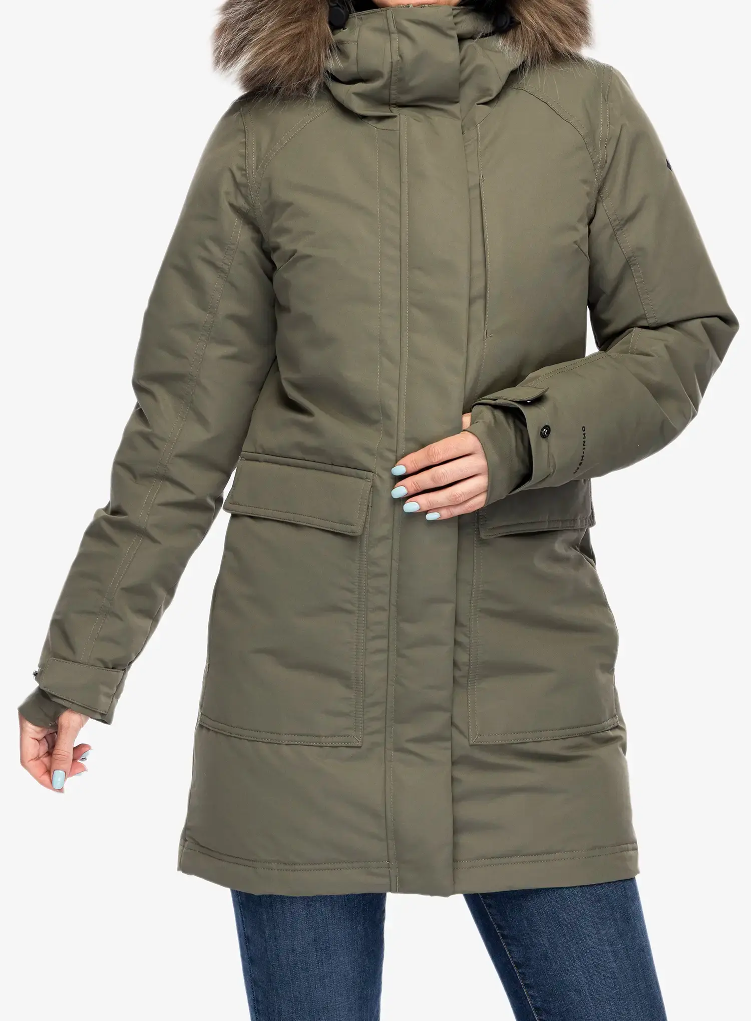 Dámský kabát Columbia Little Si II Insulated Parka - stone green