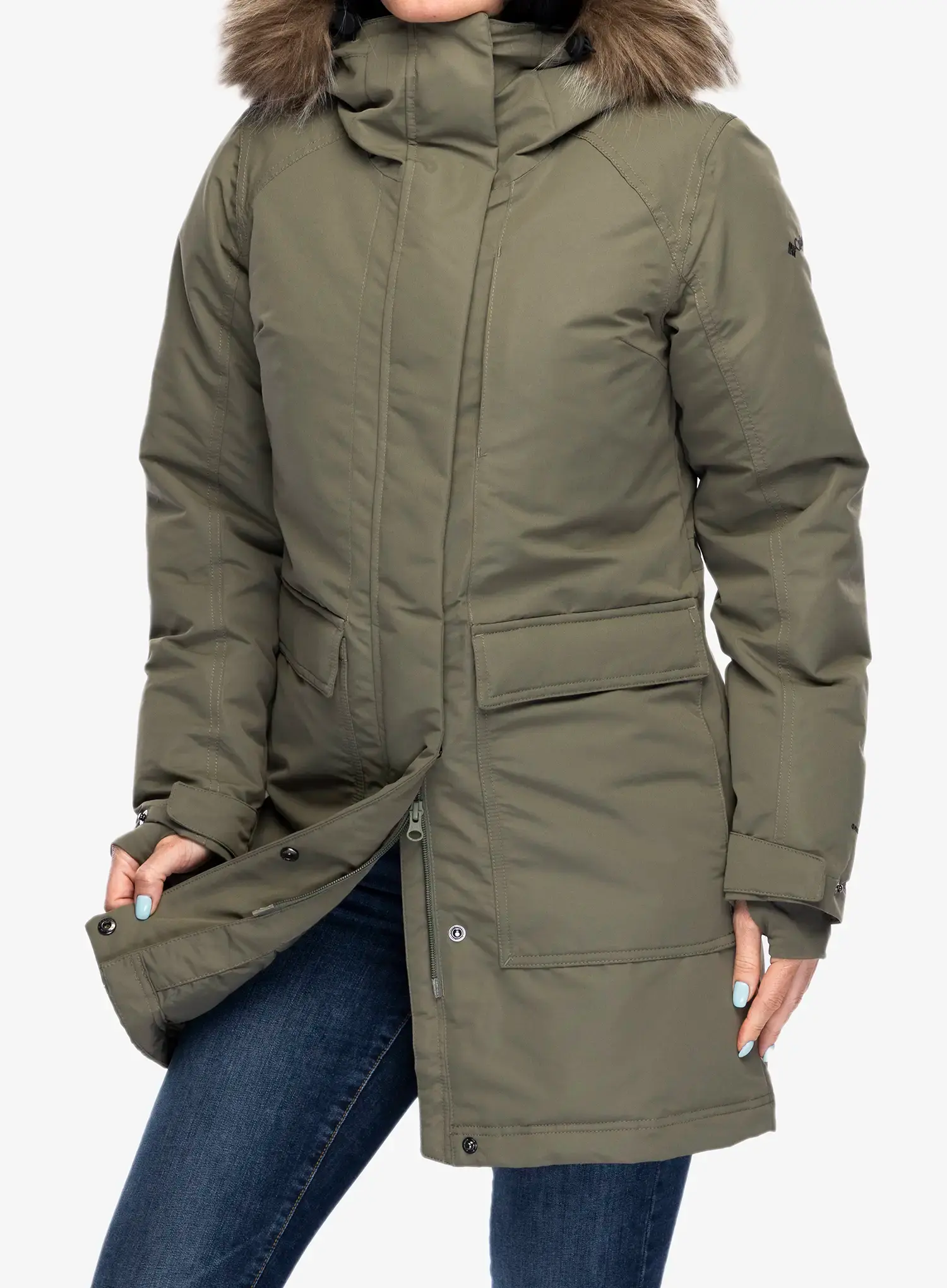Dámský kabát Columbia Little Si II Insulated Parka - stone green