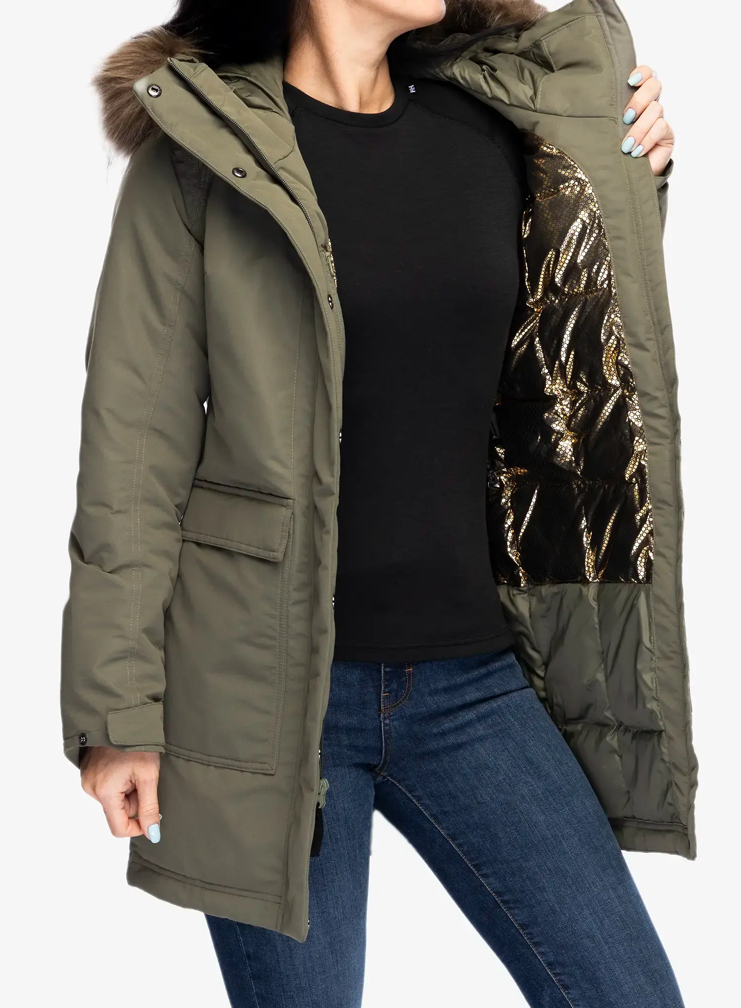 Dámský kabát Columbia Little Si II Insulated Parka - stone green