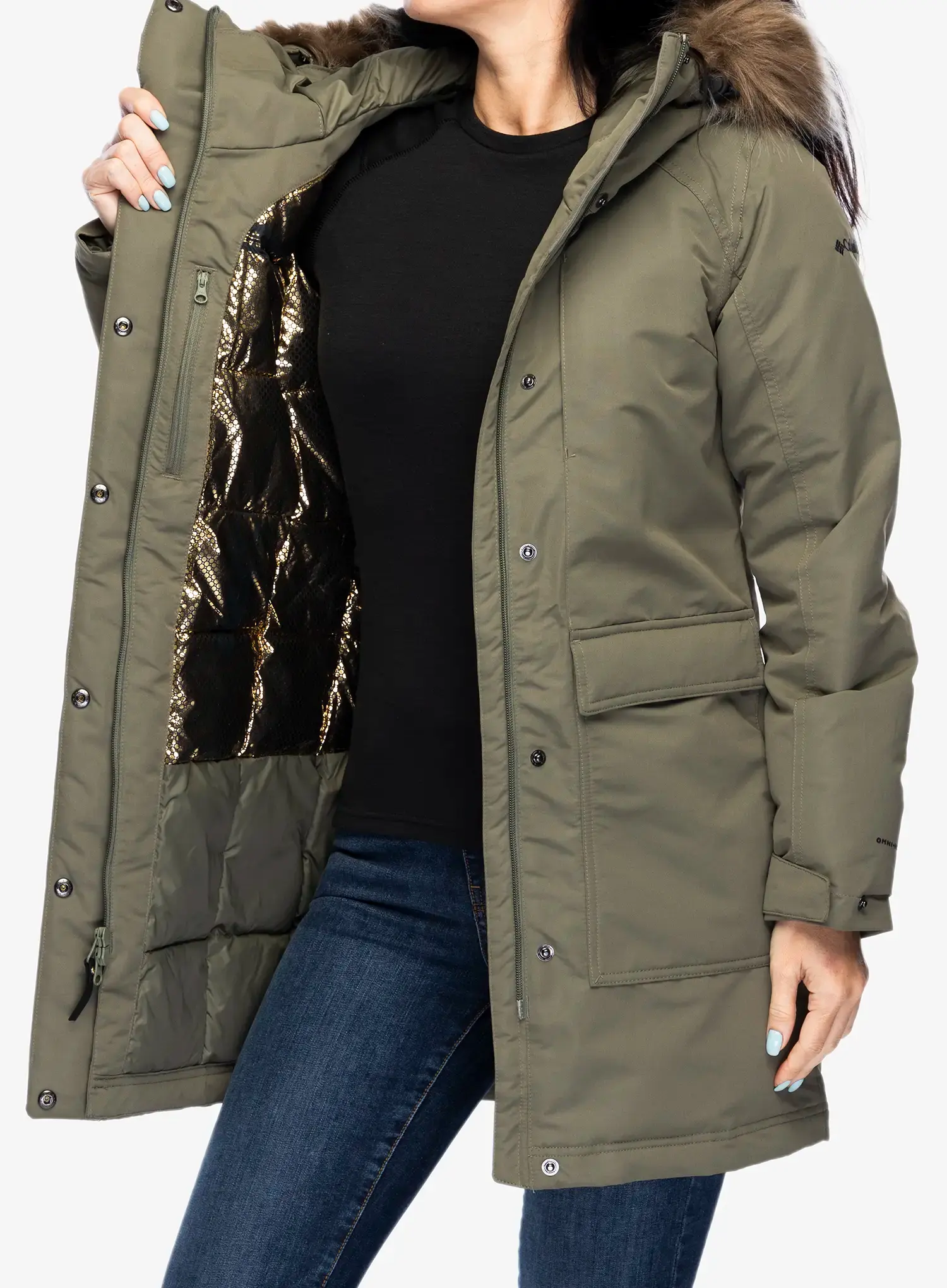 Dámský kabát Columbia Little Si II Insulated Parka - stone green