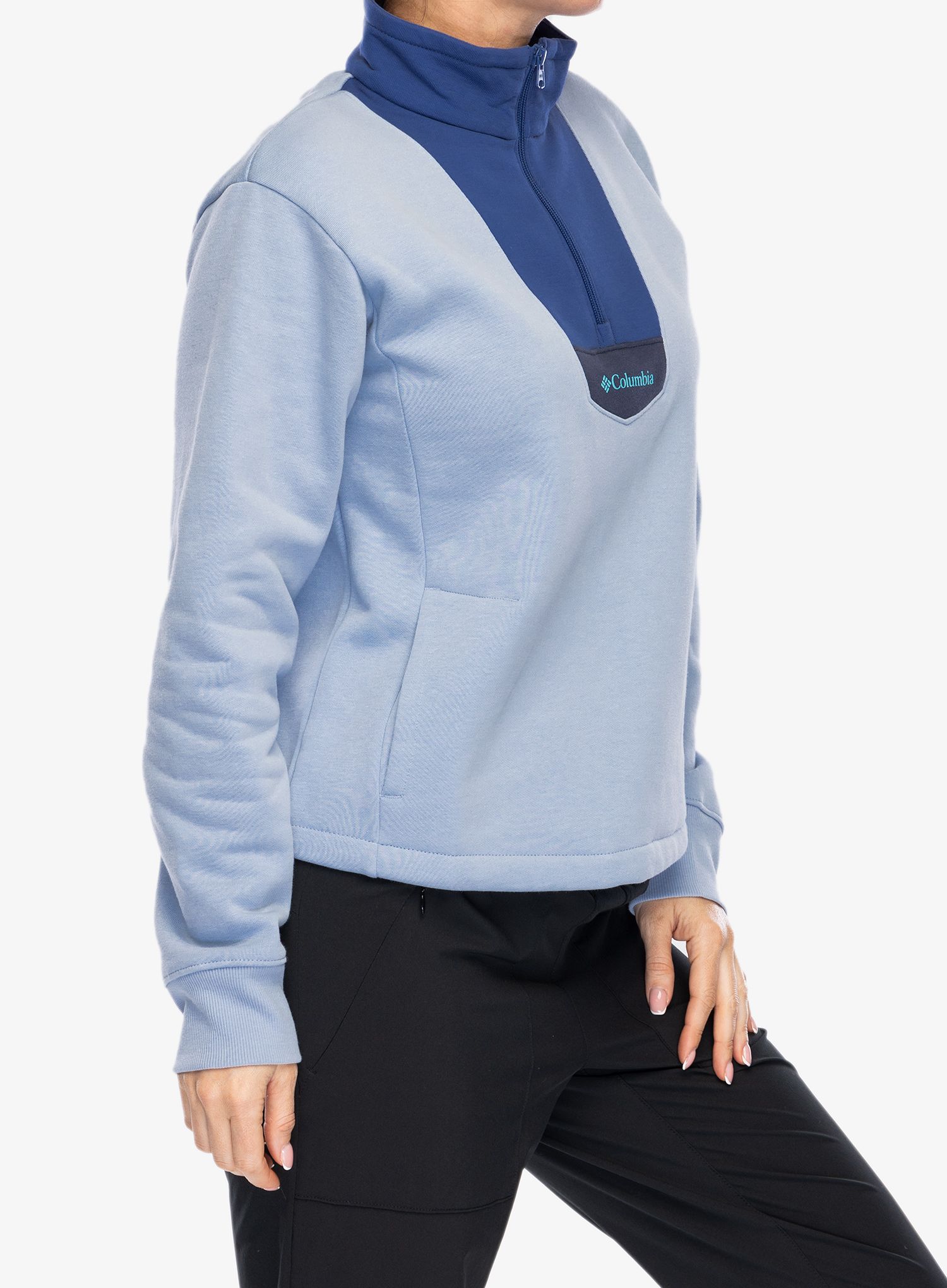 Dámská mikina bez kapuce Columbia Lodge Quarter Zip - whisper/eve/nocturnal