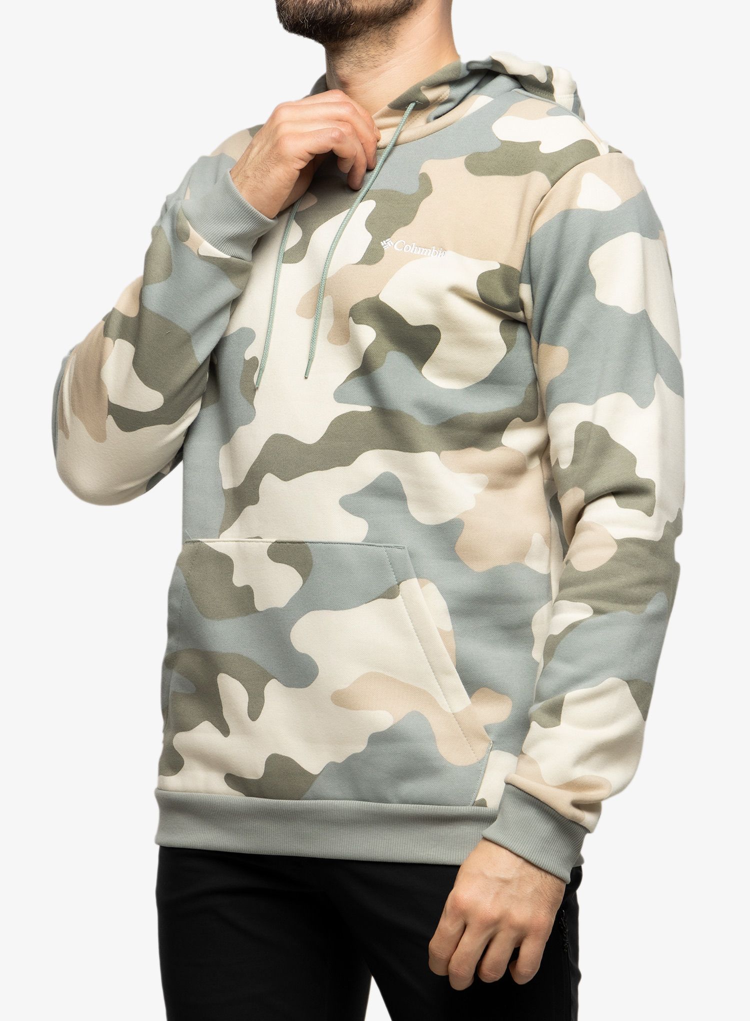 Mikina s kapucí Columbia Logo Printed Hoodie - niagara mod camo