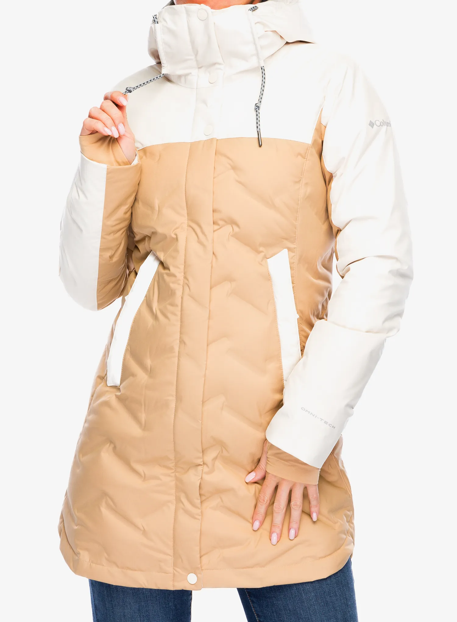 Dámský péřový kabát Columbia Mountain Croo III Mid Down Jacket - canoe/chalk