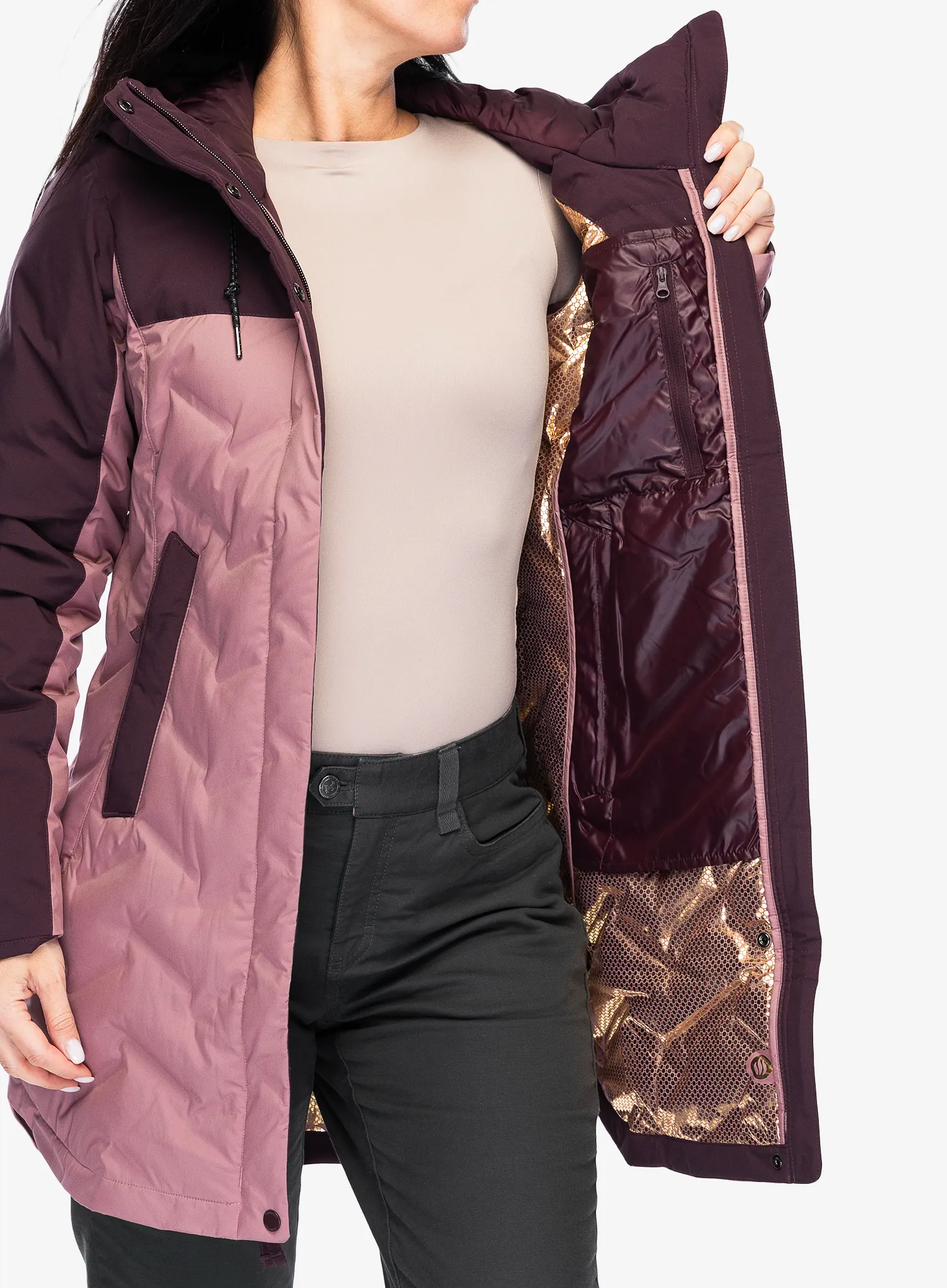 Dámský péřový kabát Columbia Mountain Croo III Mid Down Jacket - fig/moonvista