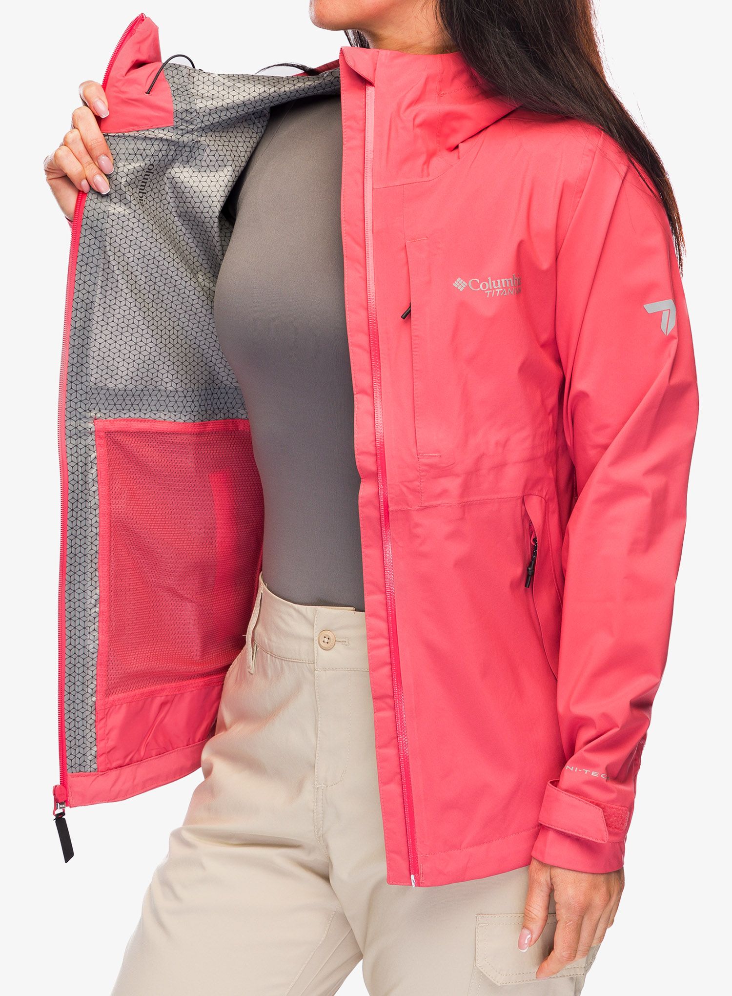 Dámská bunda do deště Columbia OmniTech AmpliDry II Shell - juicy