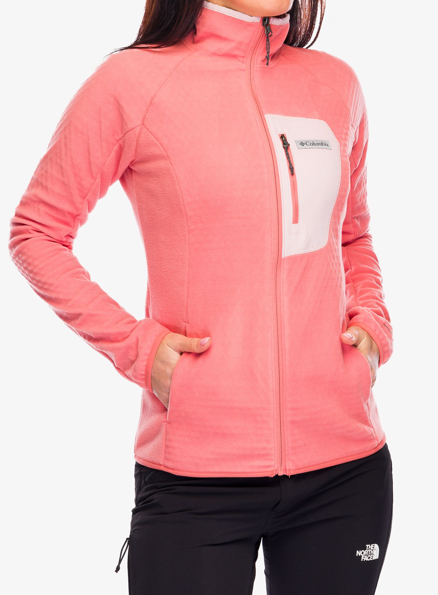 Dámská rozepínací mikina Columbia Outdoor Tracks Full Zip - faded peach/dusty pink