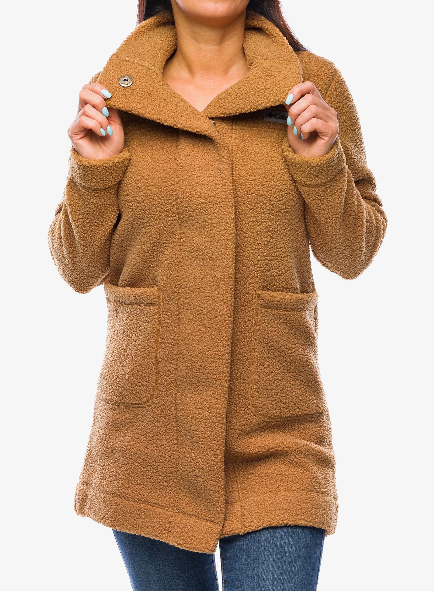 Fleecová mikina dámská Columbia Panorama Long Jacket - camel brown