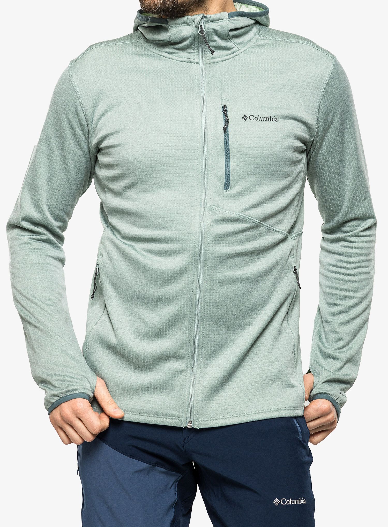 Rozepínací mikina Columbia Park View Fleece Full ZIp Hoodie - niagara heather