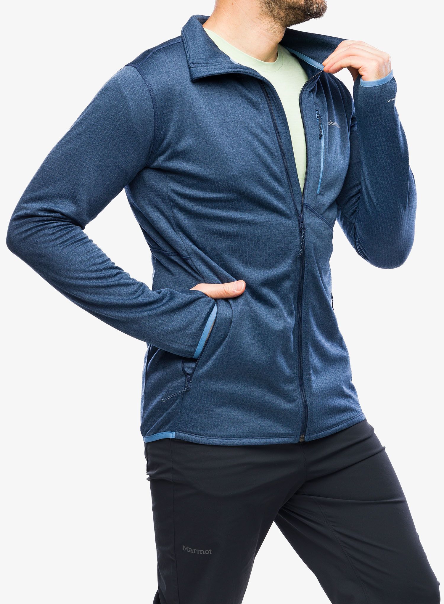 Rozepínací mikina Columbia Park View Fleece Full Zip - collegiate navy heather