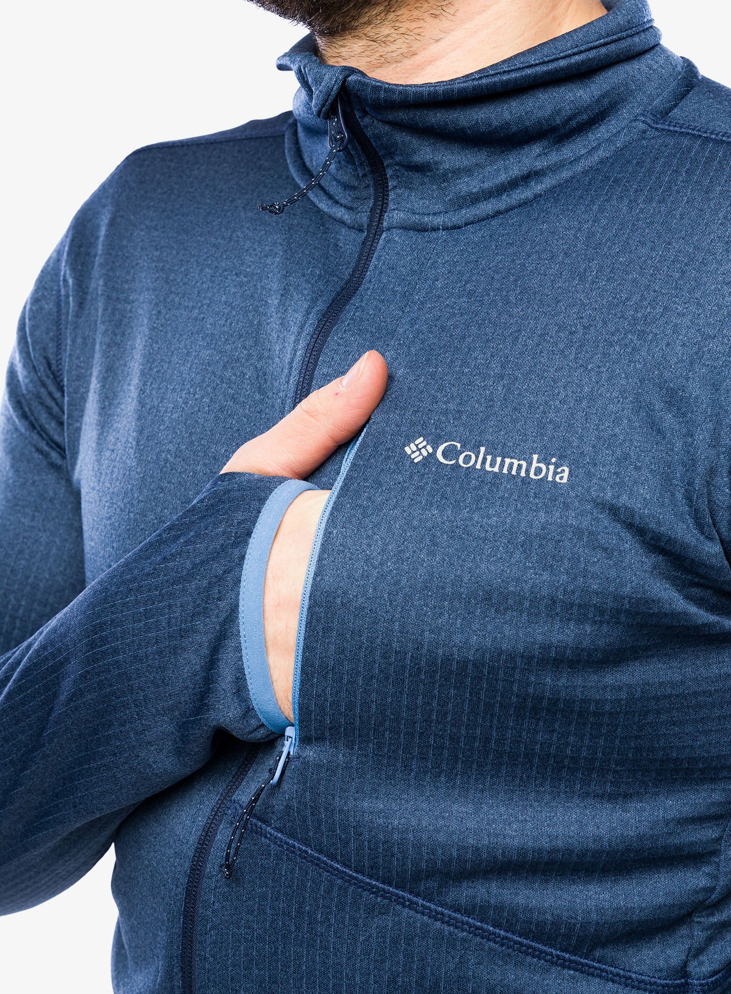Rozepínací mikina Columbia Park View Fleece Full Zip - collegiate navy heather