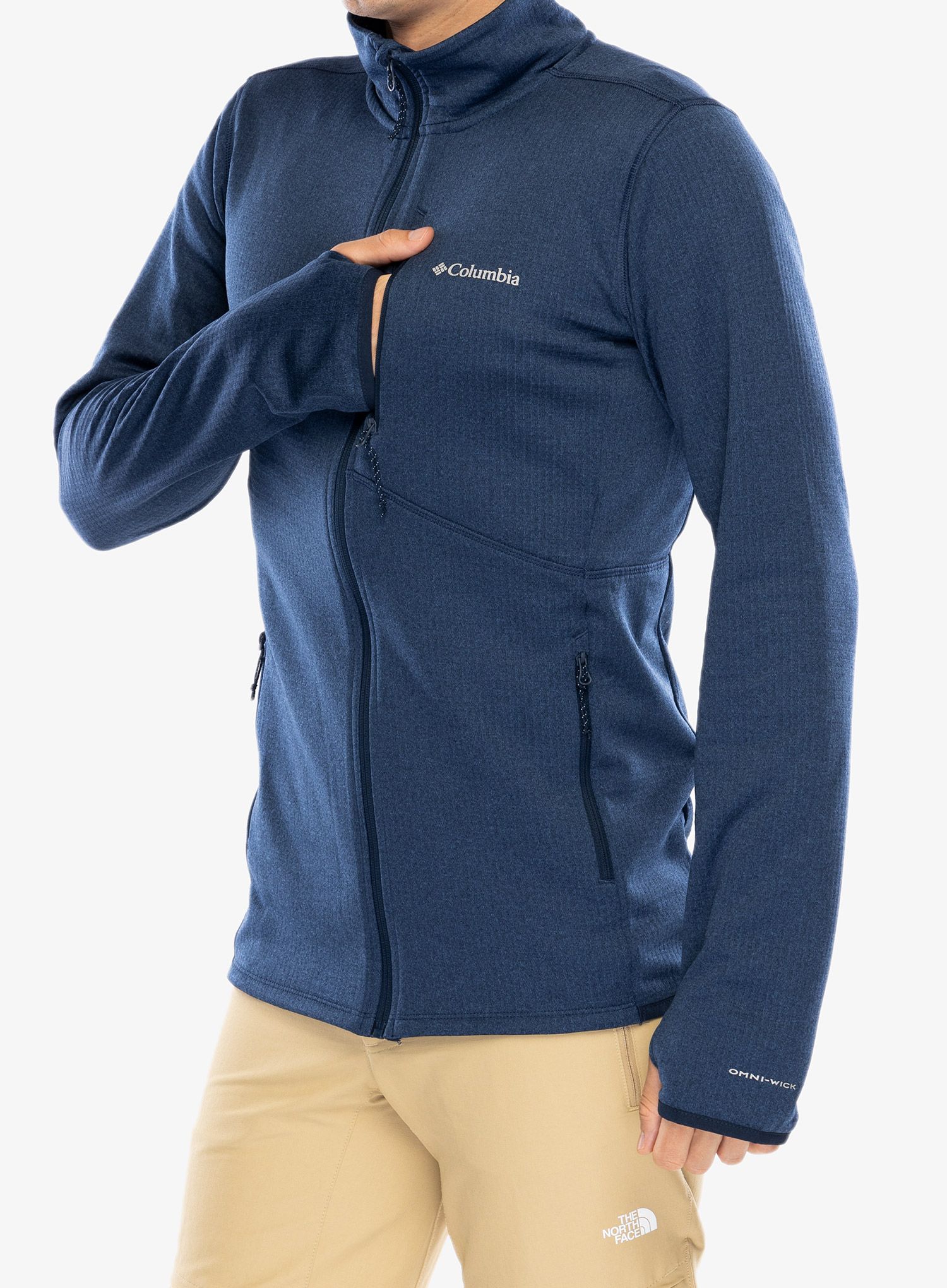 Mikina bez kapuce Columbia Park View Fleece Full Zip - collegiate navy heather