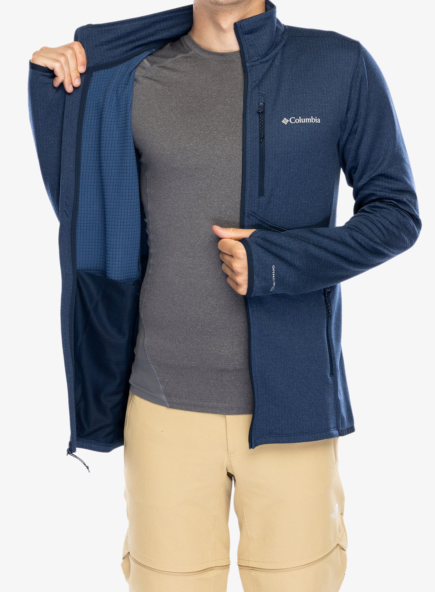 Mikina bez kapuce Columbia Park View Fleece Full Zip - collegiate navy heather