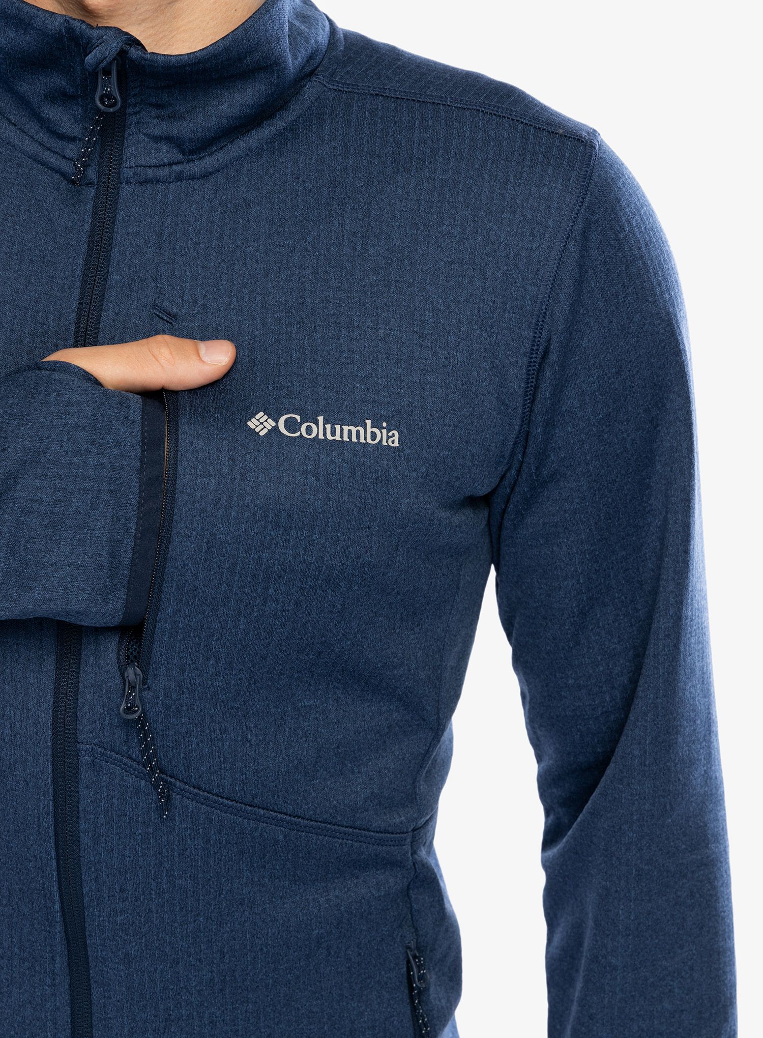 Mikina bez kapuce Columbia Park View Fleece Full Zip - collegiate navy heather
