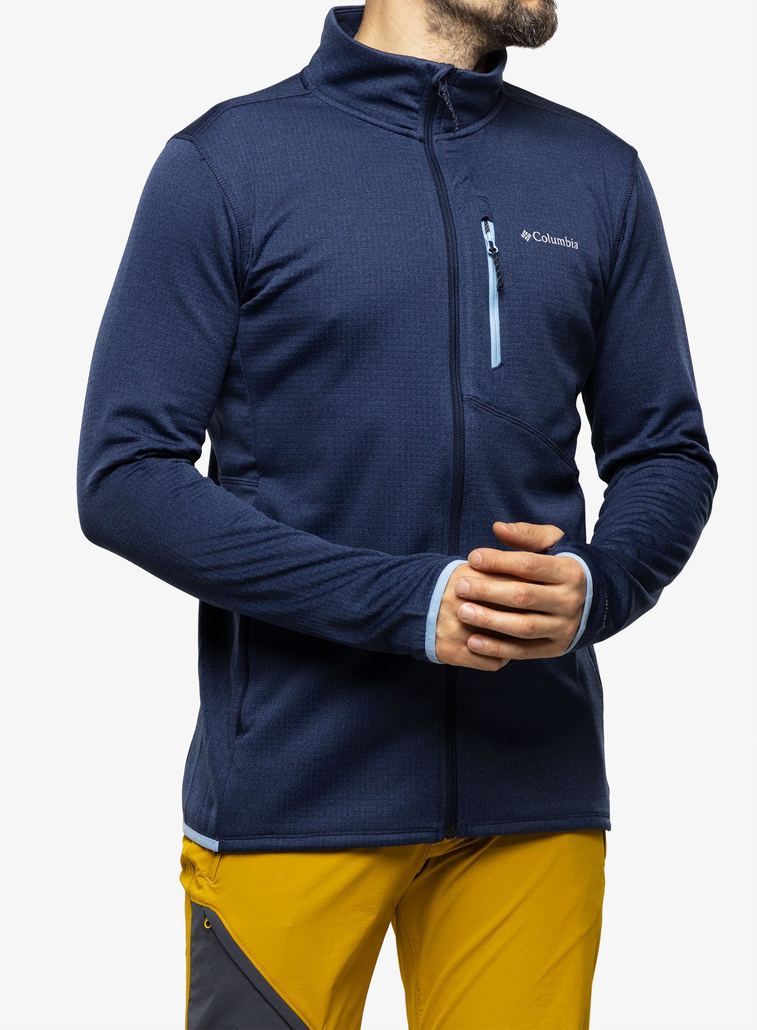 Fleece mikina pánská Columbia Park View Fleece Full Zip - collegiate navy heather